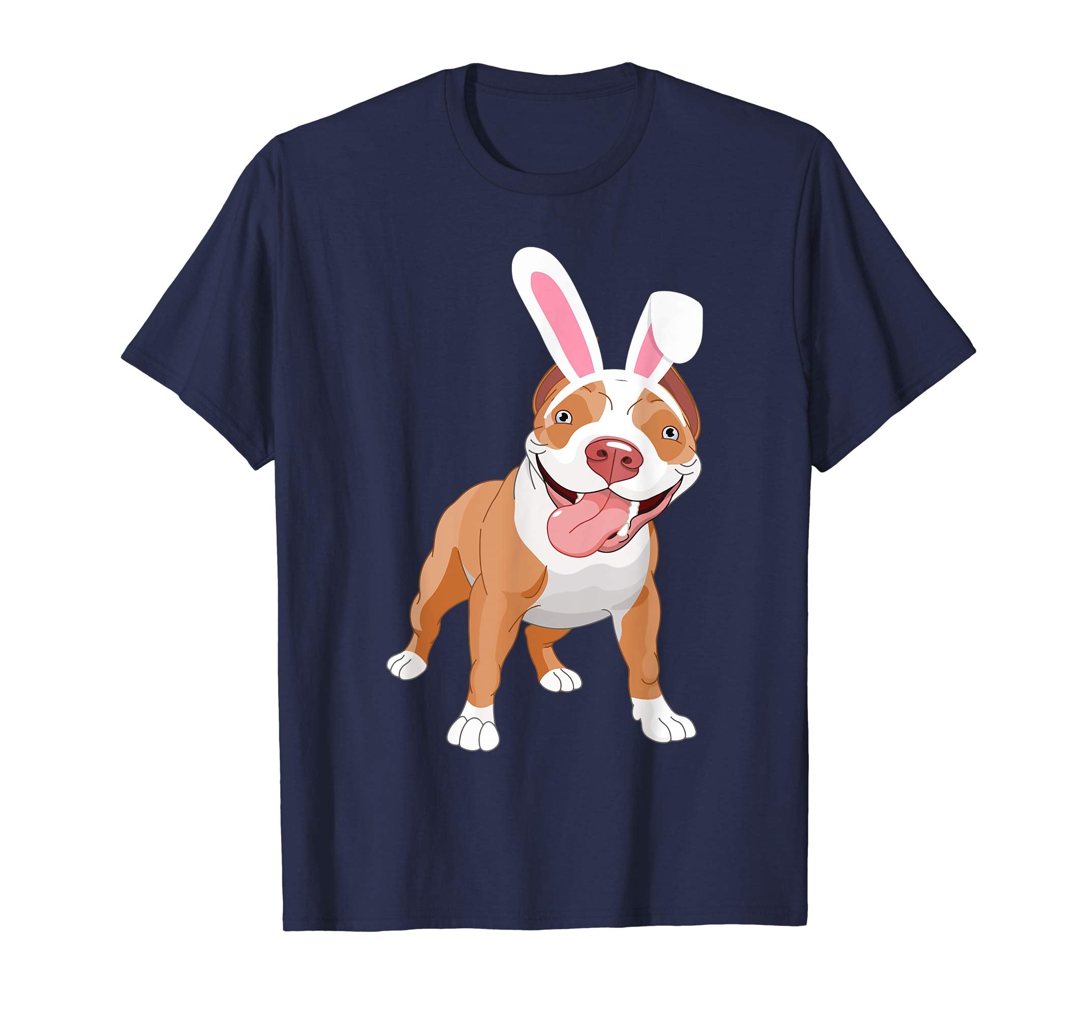 Pitbull Dog With Bunny Rabbit Hat Easter Happy Day Shirt