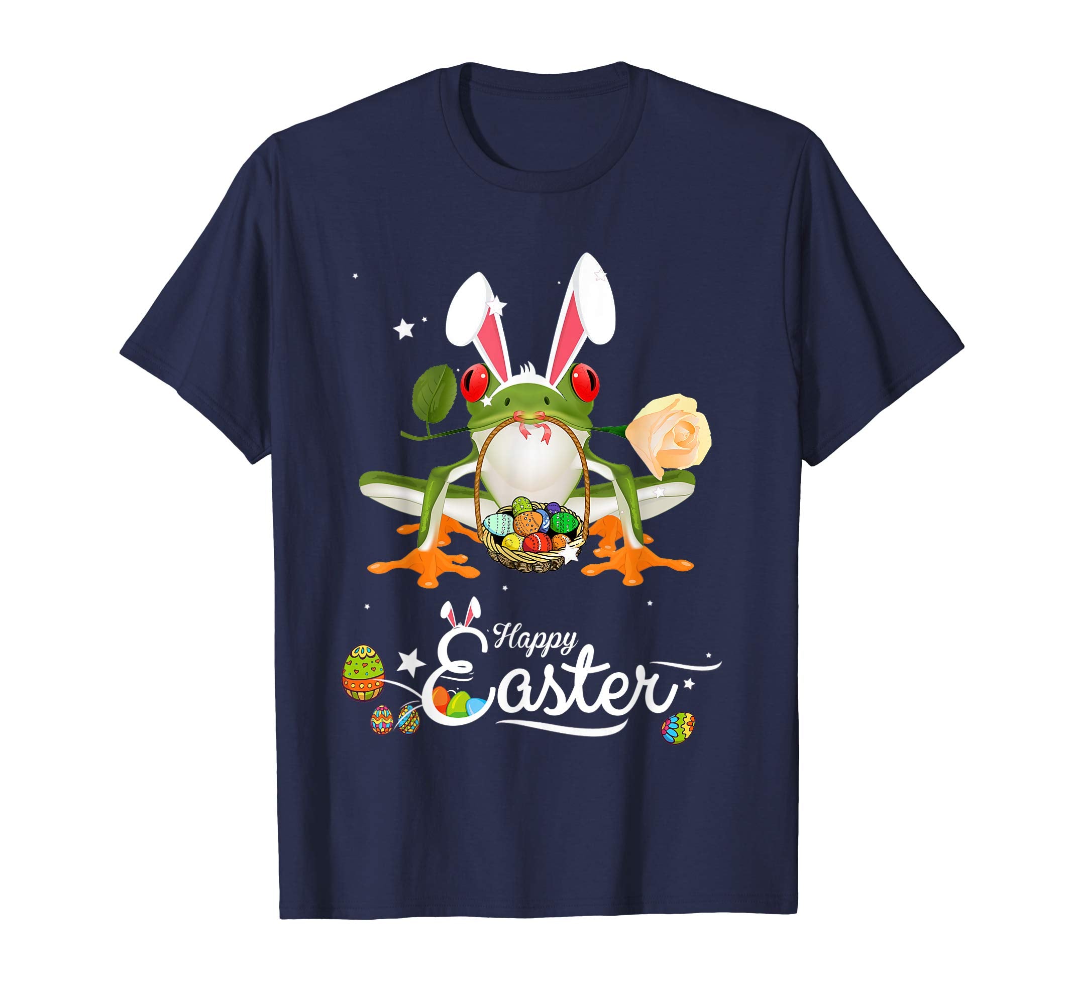 Cute Easter Frogs with Bunny Ears and Eggs T Shirt
