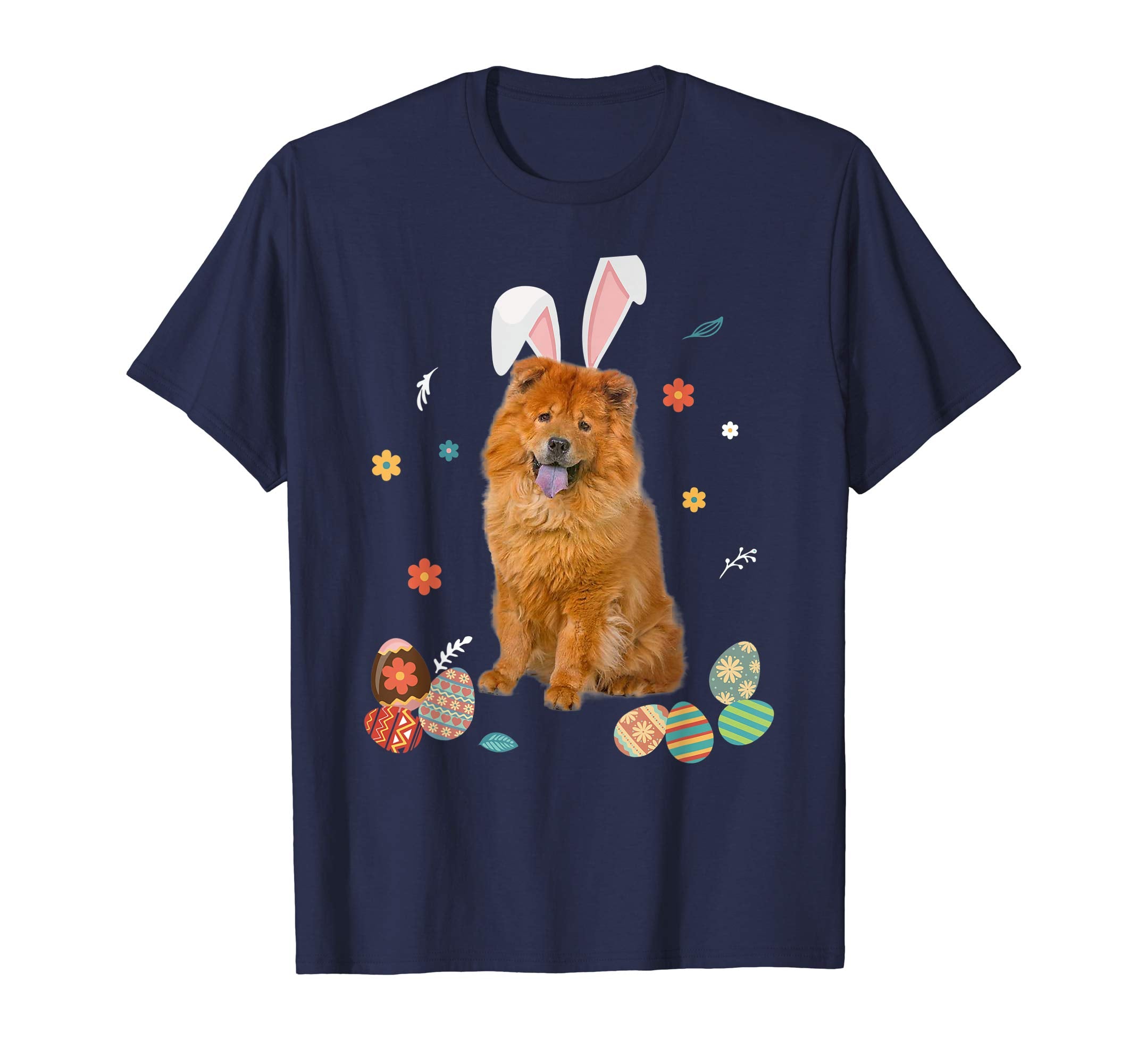 Chow Chow Bunny Rabbit Happy Easter Day T-Shirt