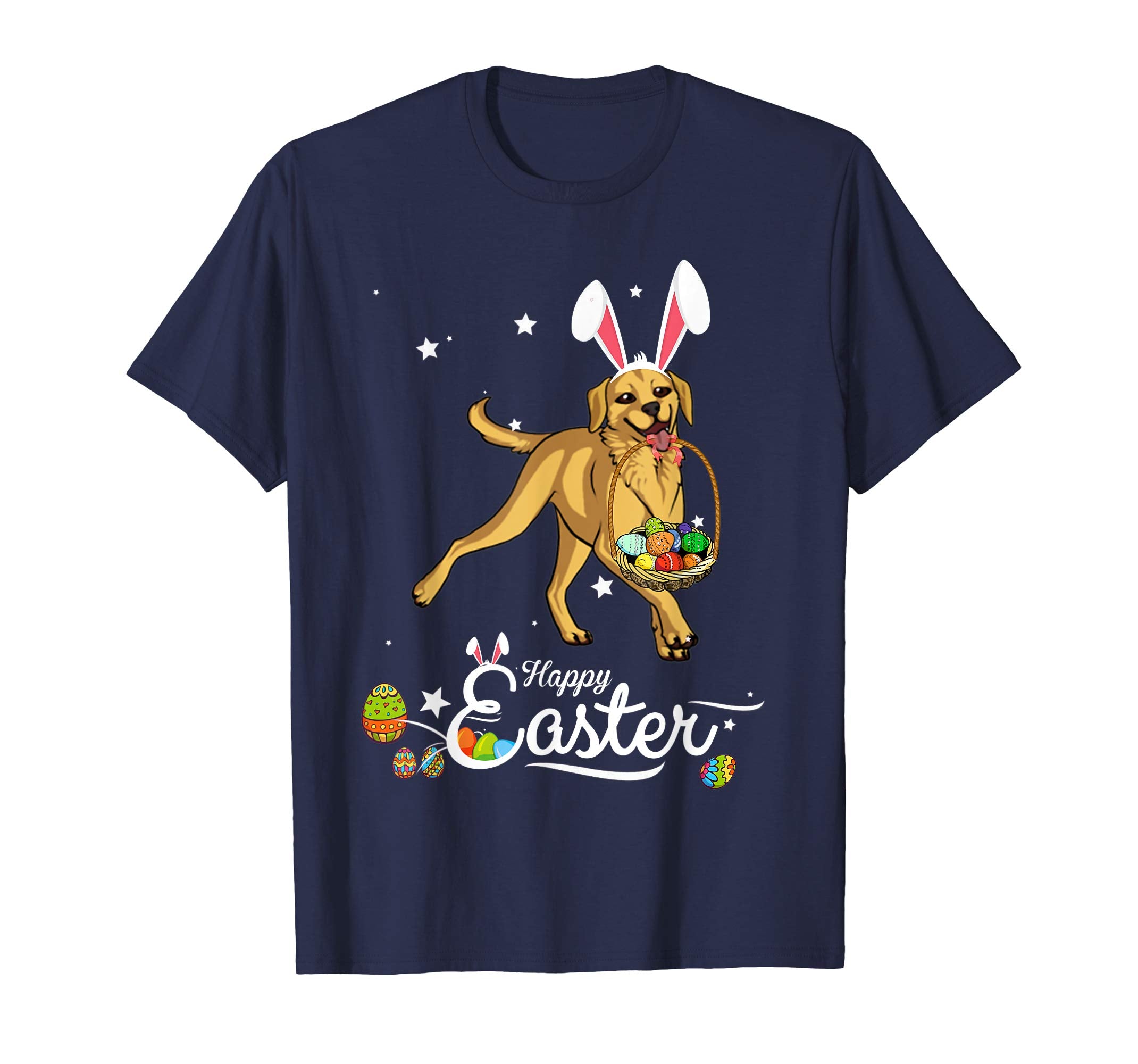 Labrador Retriever Dog With Bunny Hat Easter Costume T Shirt