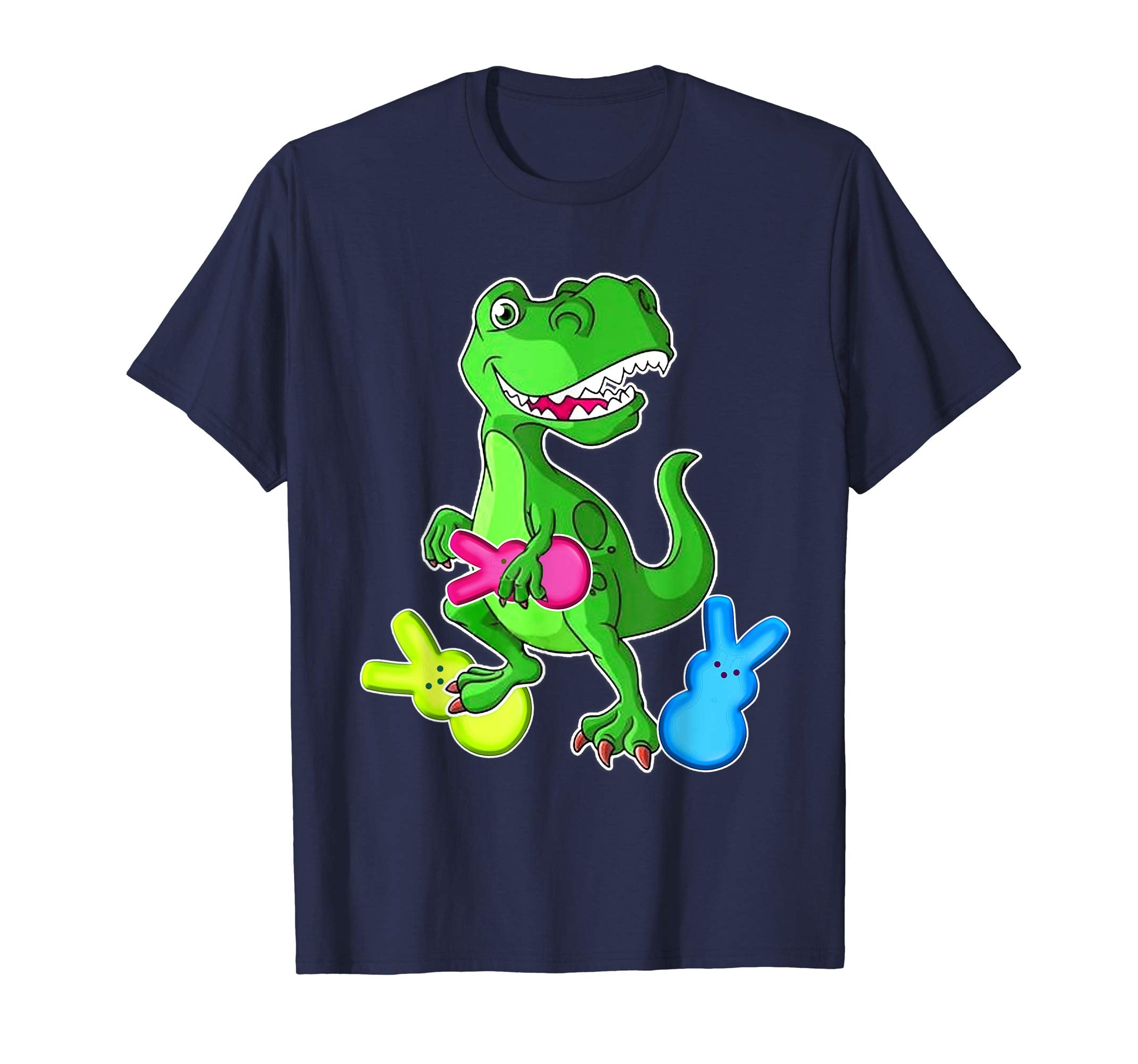 Dinosaur T Rex Eat Bunny Peeps-Happy Easter Day Shirt