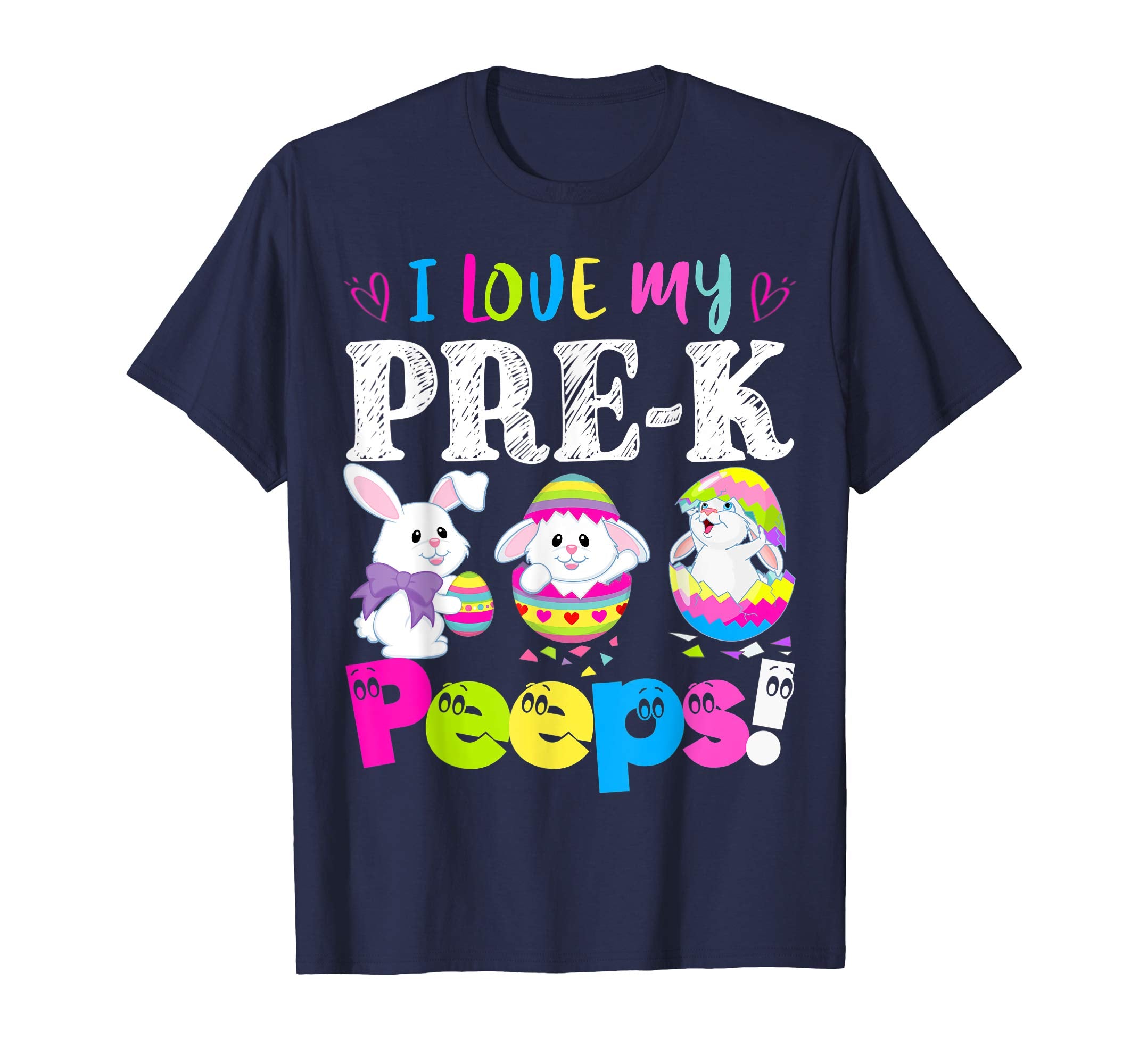 I Love My Pre-K Peeps Easter Bunny Gift T-Shirt