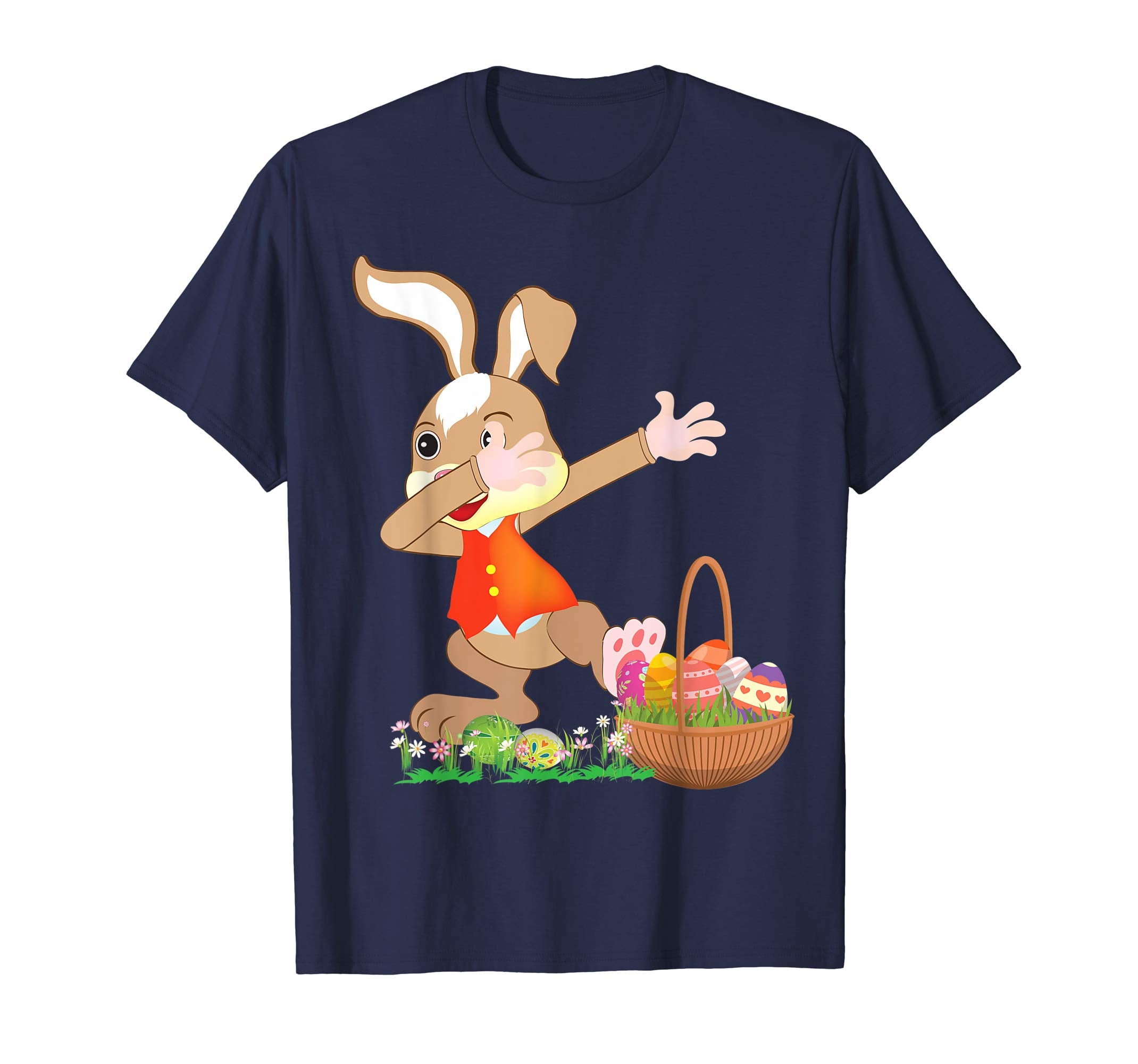 Cute Bunny Dab Dabbing Around The Easter Eggs T-Shirt Lovely