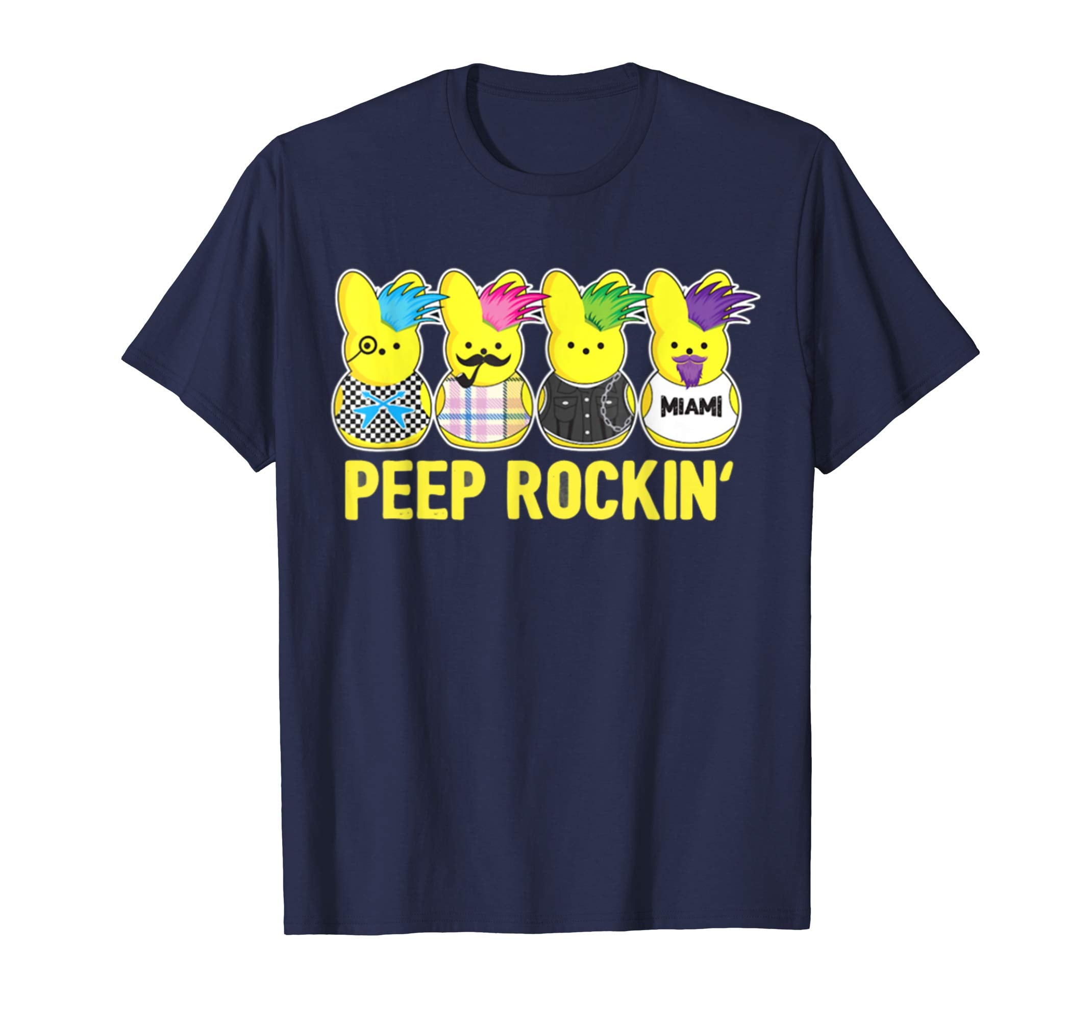 Peep Rockin' Peeps shirt Easter Gift Egg Hunt T-shirt Miami