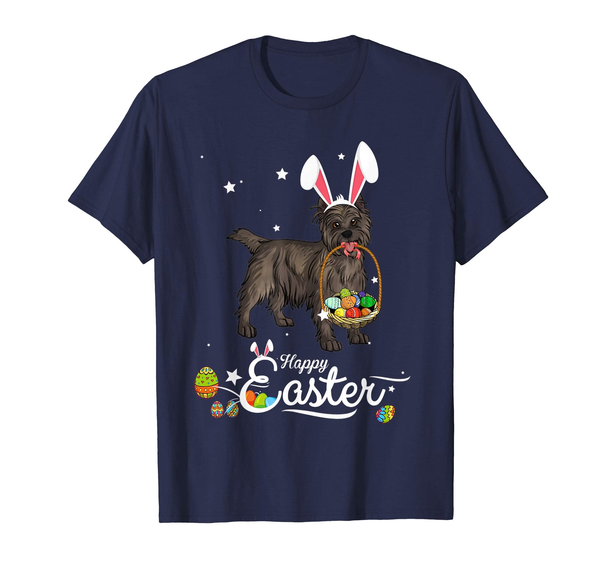 Cairn Terrier Dog With Bunny Hat Easter Costume T Shirt