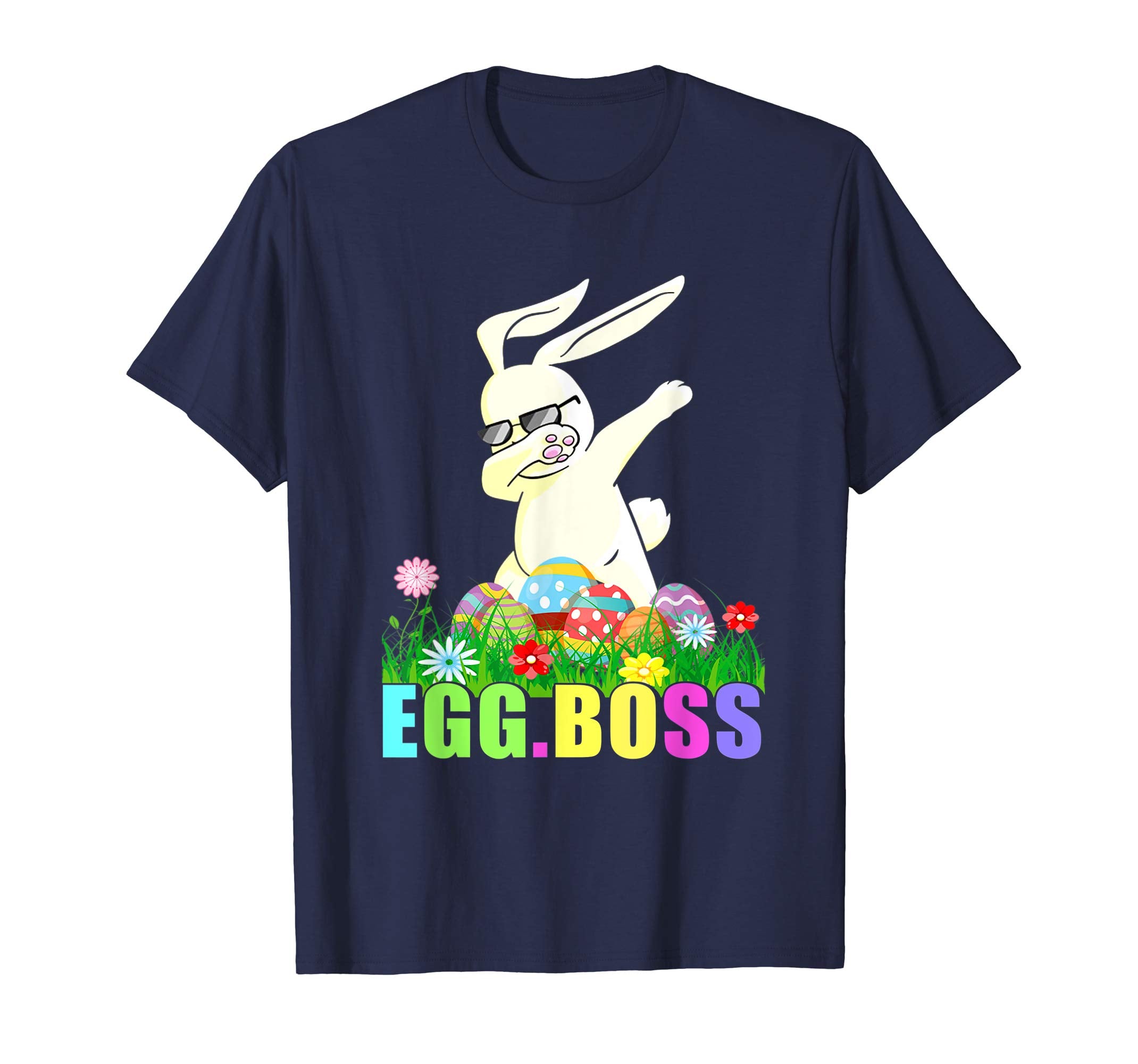 Dabbing Egg Boss Easter Bunny T Shirt For Kids Toddlers Boys
