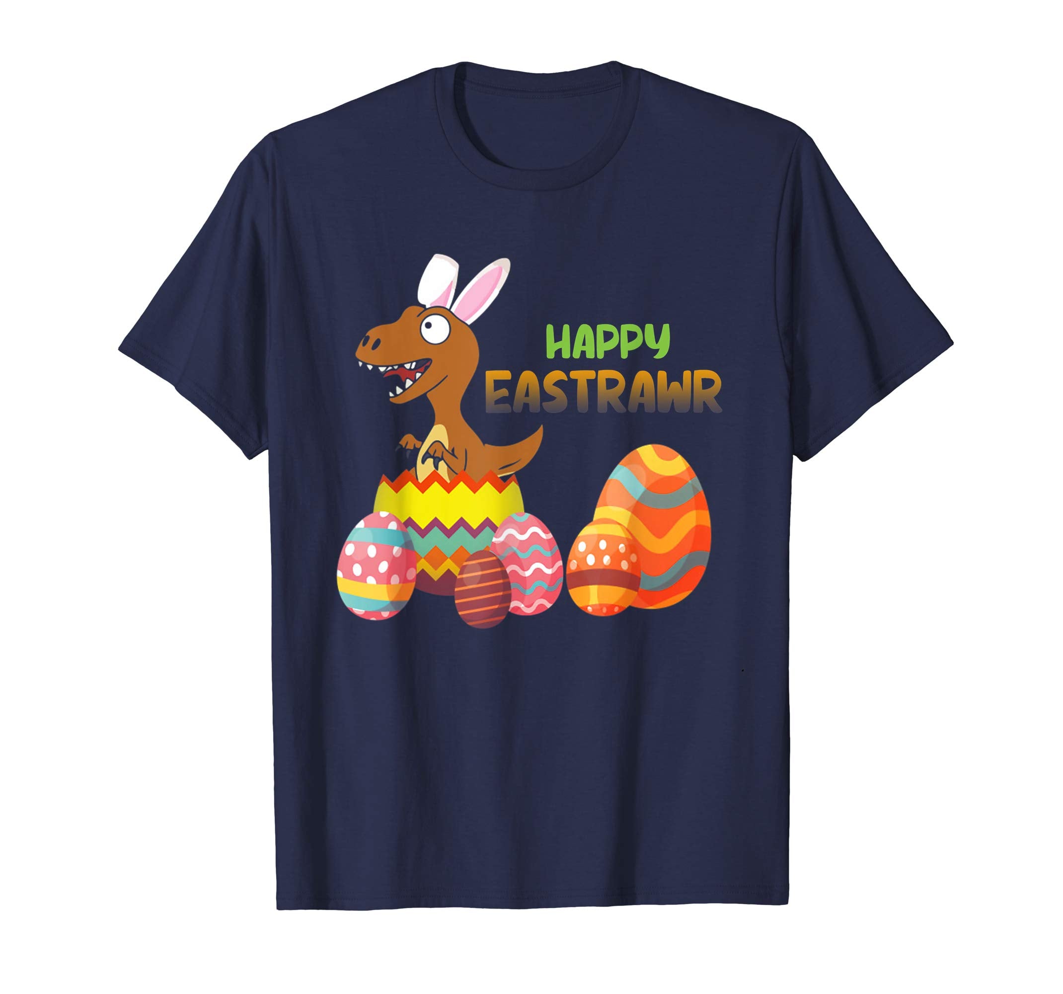 Happy Eastrawr T Rex Dinosaur Easter Bunny Egg Shirt Kids