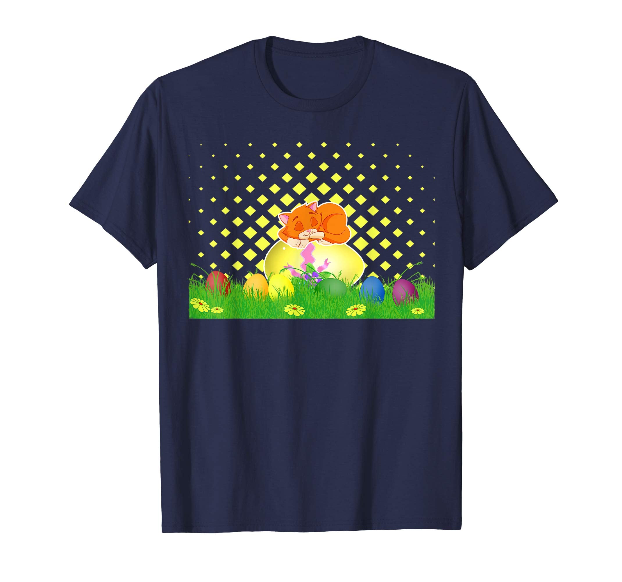 Cute Cat With Easter Egg Cat Kitten Lover T-Shirts Gift