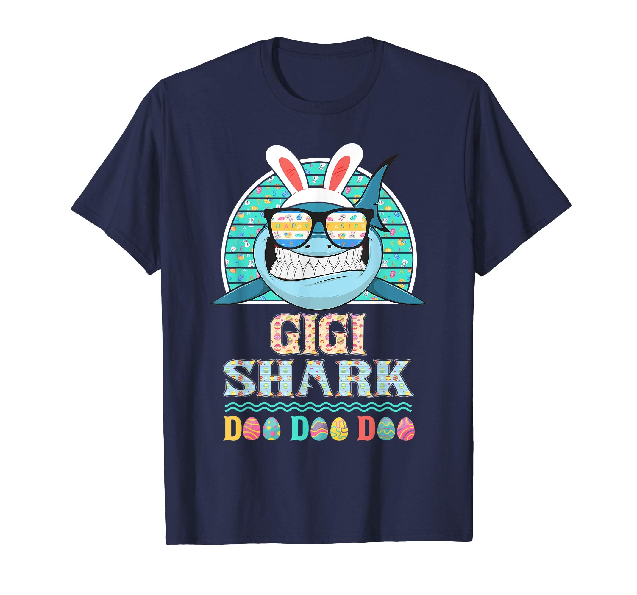 Funny Gigi Shark Happy Easter Day Gift Family Shirt