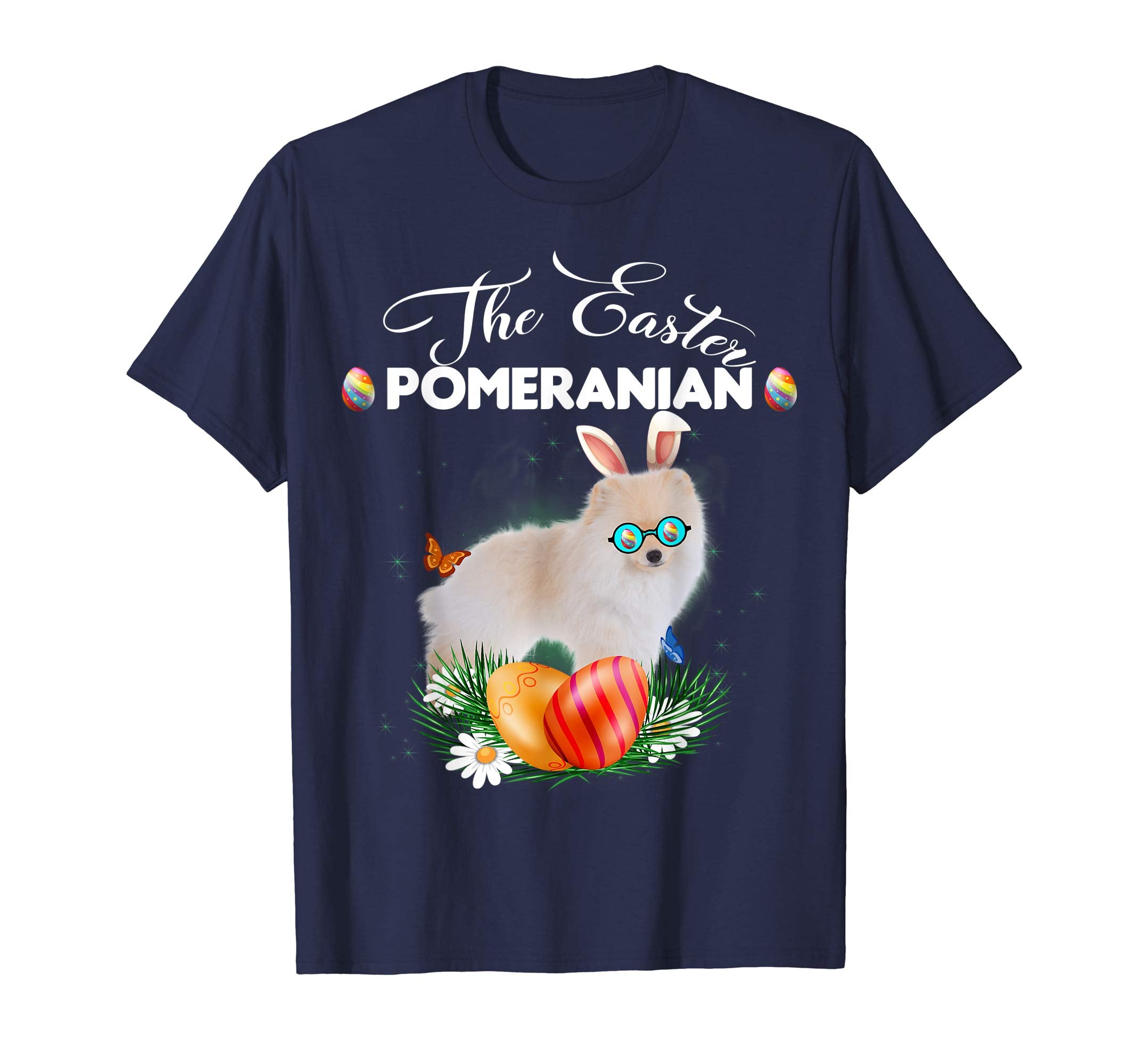Pomeranian Bunny Easter Day Dog Gifts T-Shirt