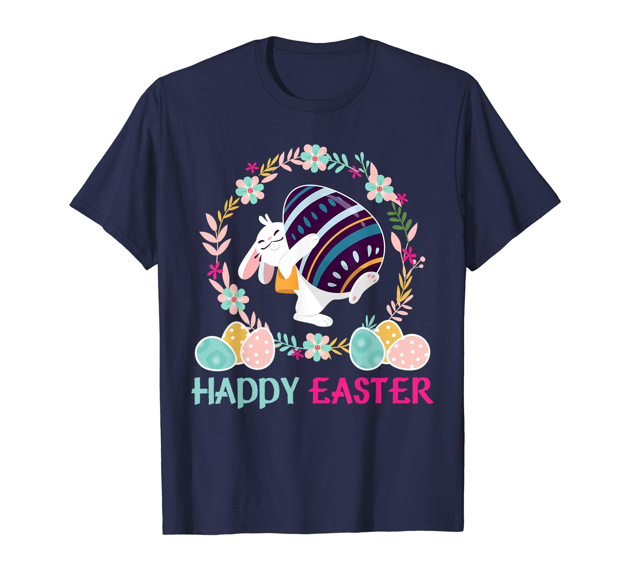 Happy Easter T-Shirt With Bunnies Eggs
