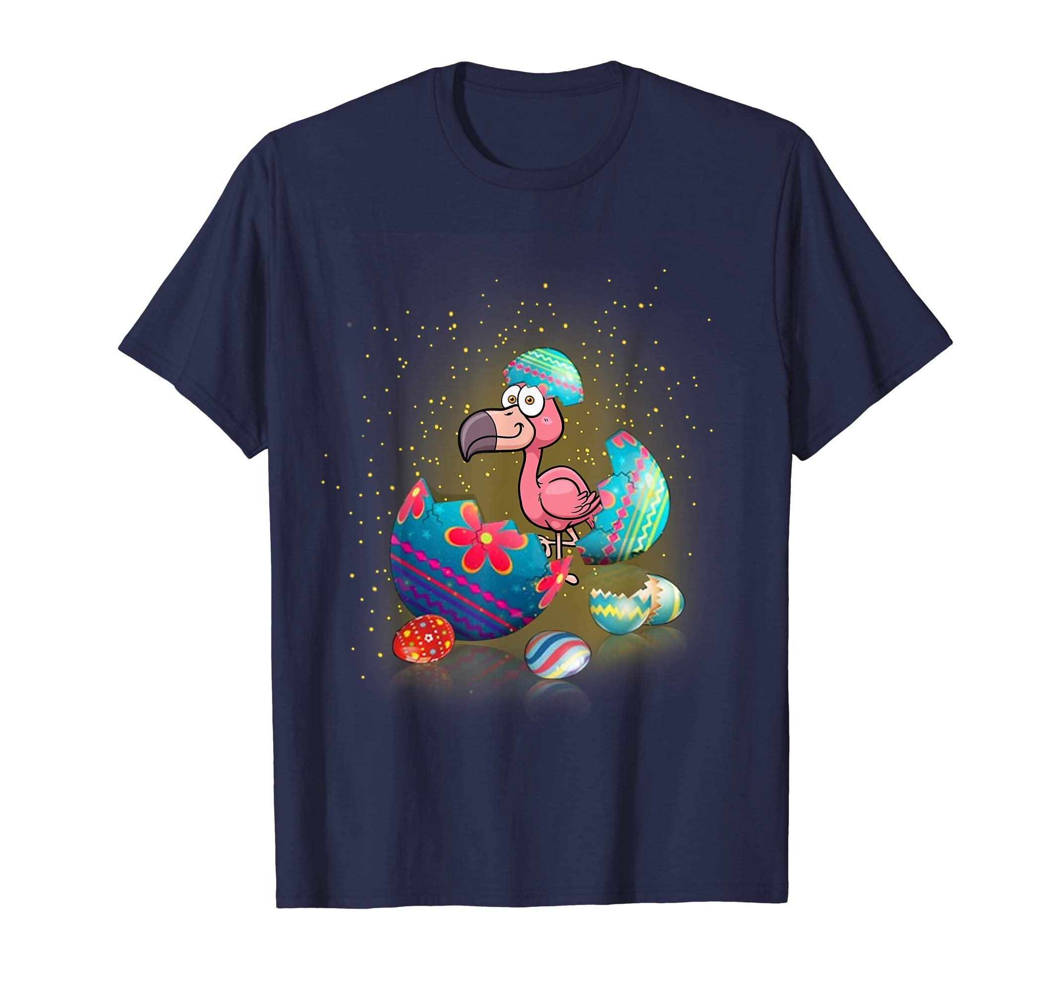 Flamigo Easter Eggs Funny T-Shirts Happy Easter Bunny Gifts