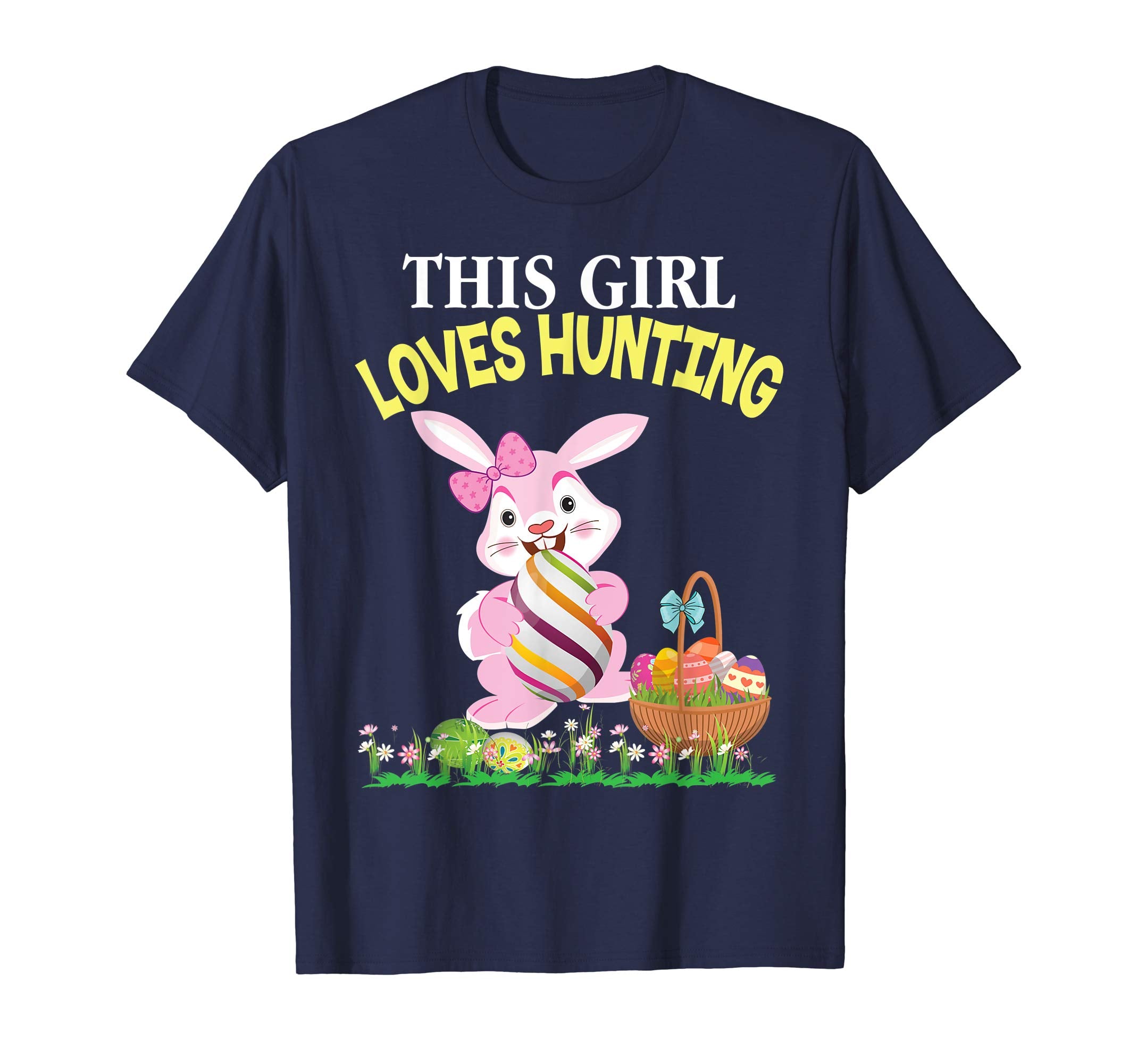 This Girl Loves Eggs Hunting Bunny Easter Day T-Shirt