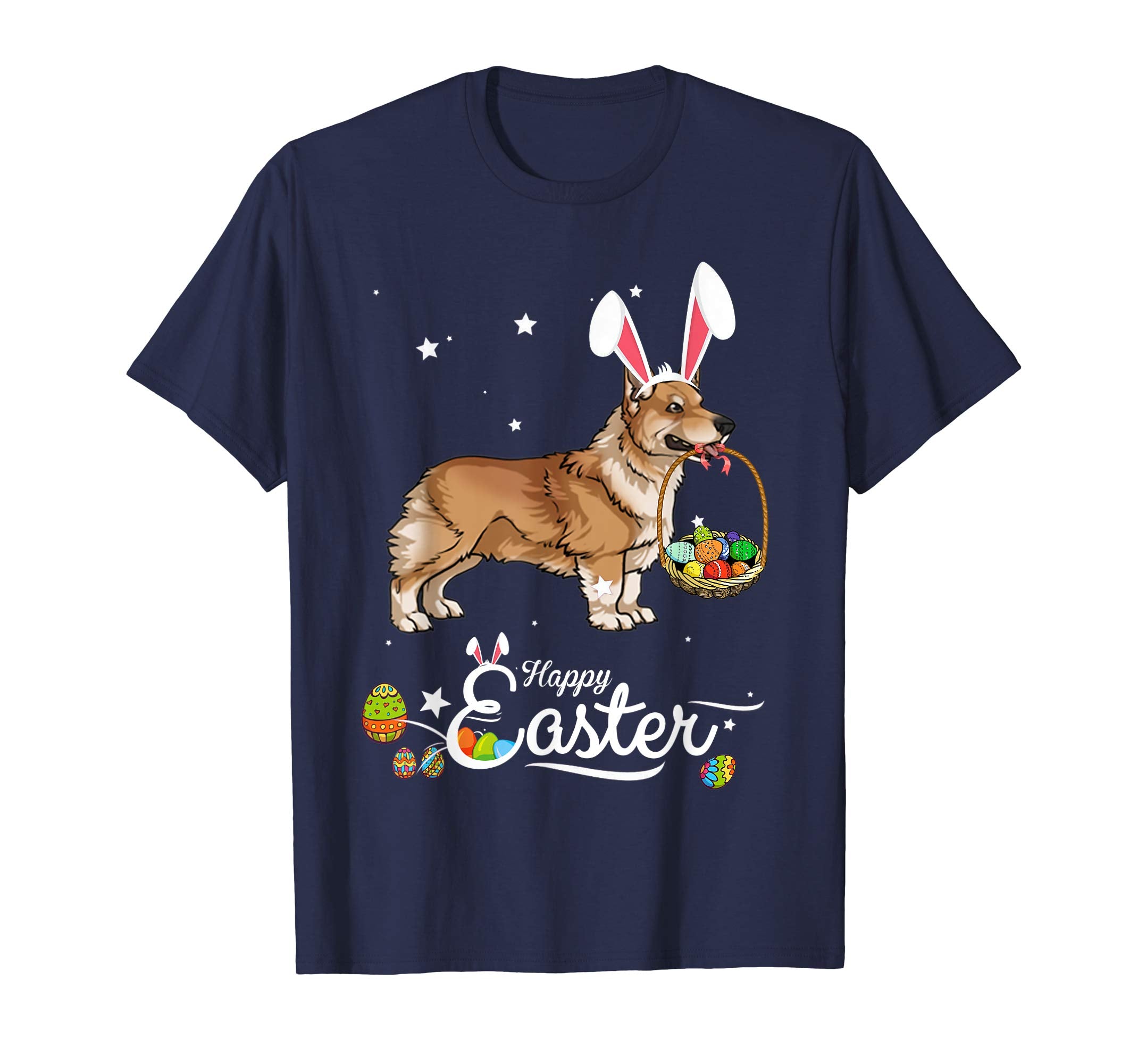 Pembroke Welsh Corgi Dog With Bunny Hat Easter Costume Shirt