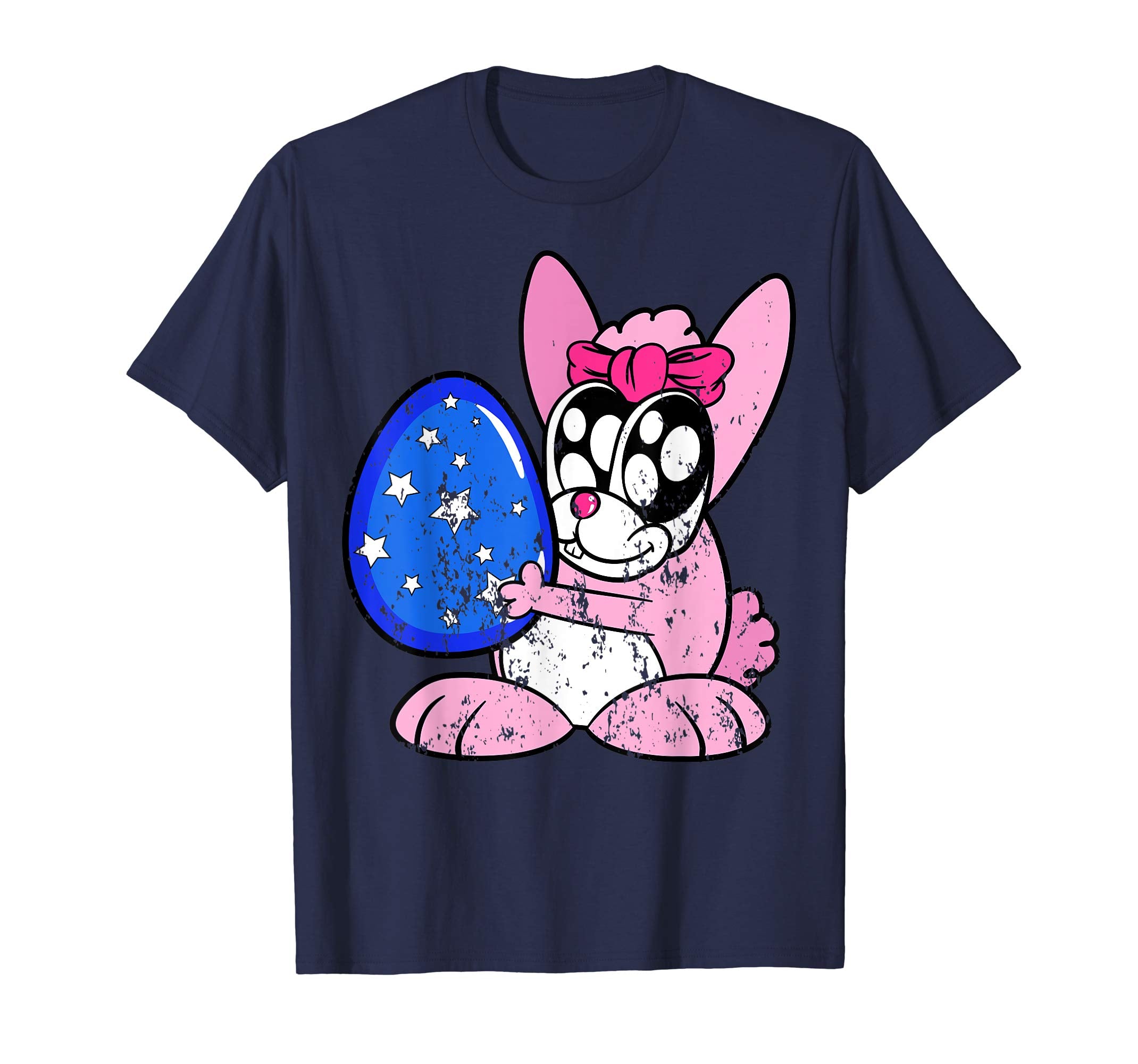 Retro Vintage Grunge Funny Cute Easter Bunny Egg Fun T-Shirt