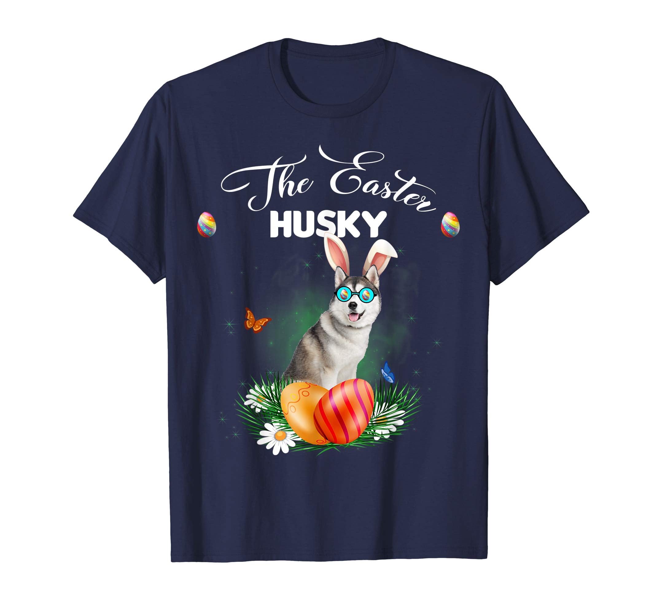 Husky Bunny Easter Day Dog Gifts T-Shirt