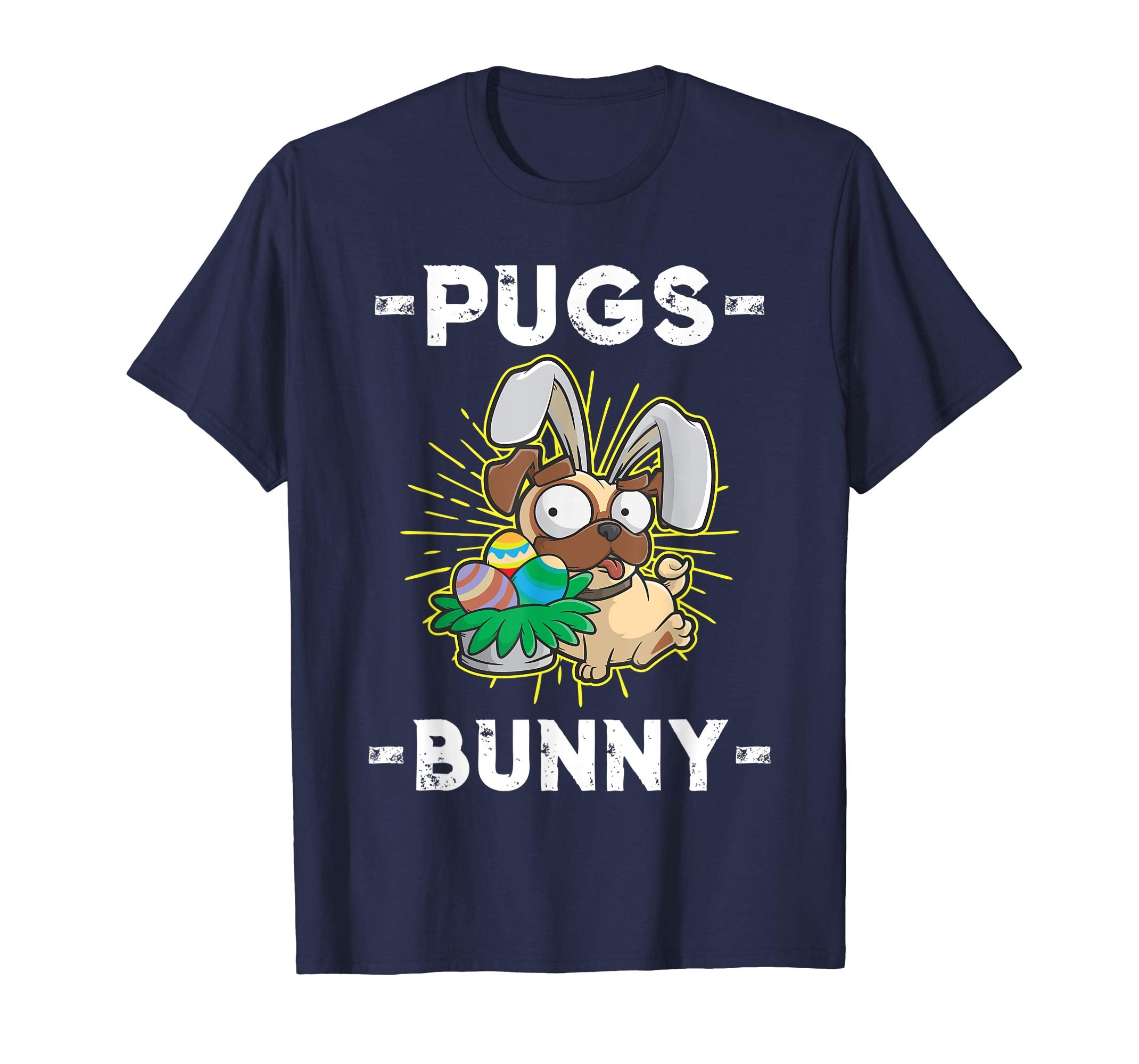 Dog Easter Egg Hunter Pugs Bunny T Shirt Gift for Girl &amp; Boy