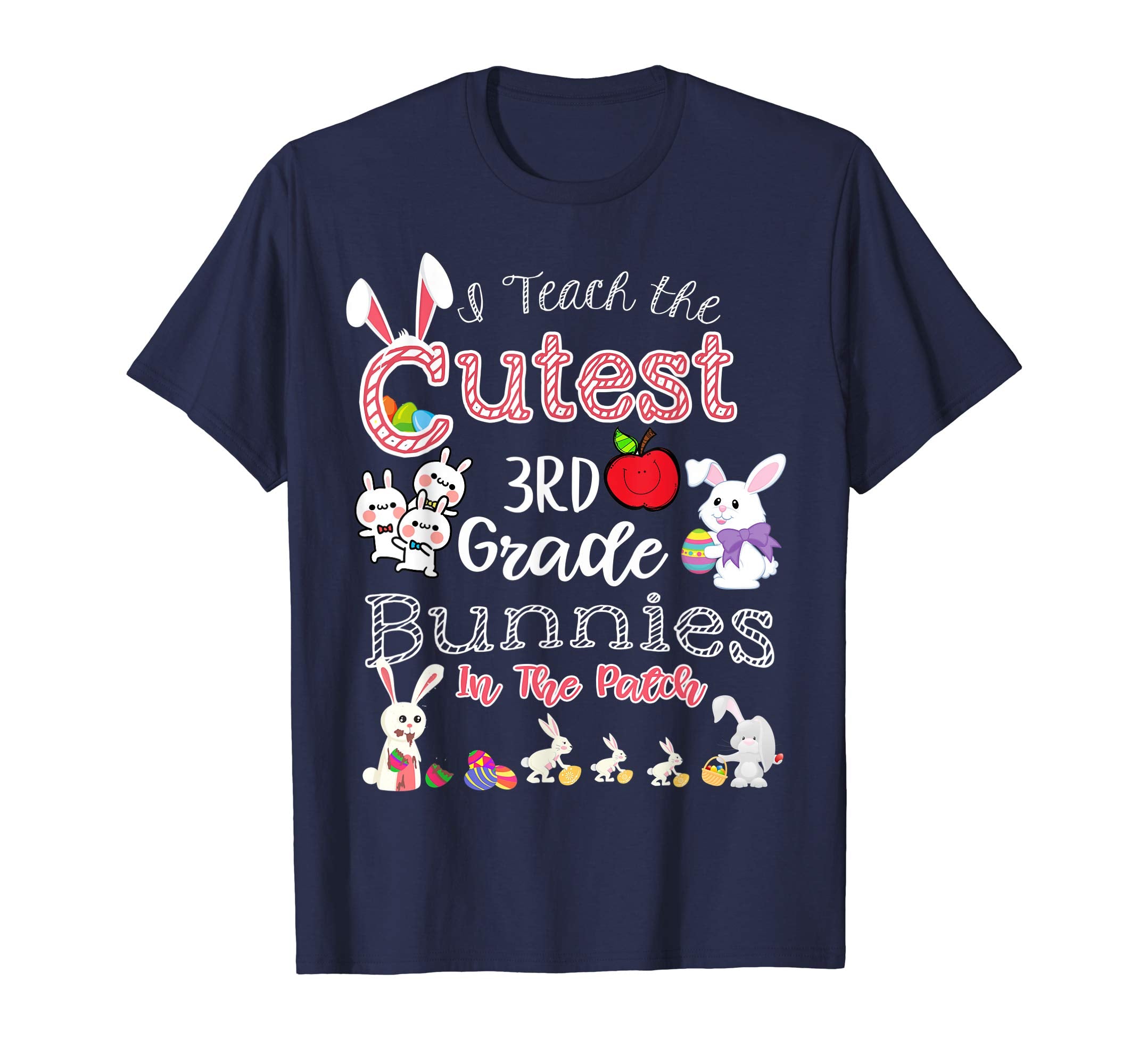 Cute Easter 3rd Grade Teacher T Shirt - Cutest Bunnies