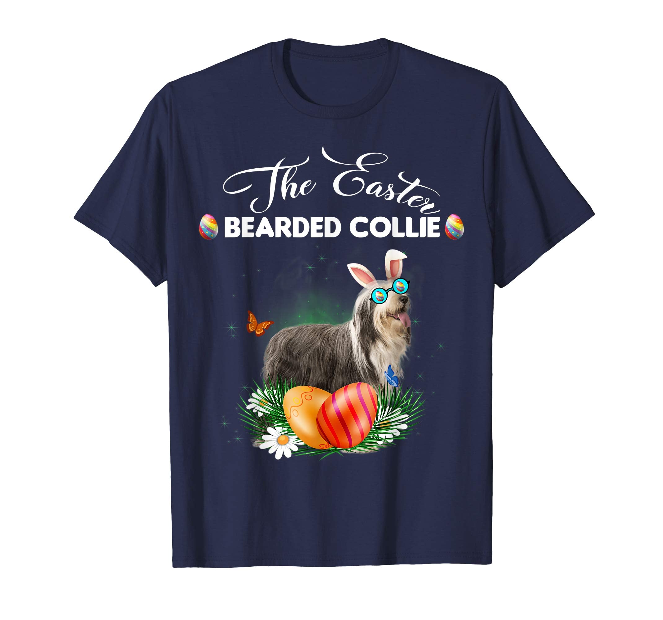 Bearded Collie Bunny Easter Day Dog Gifts T-Shirt