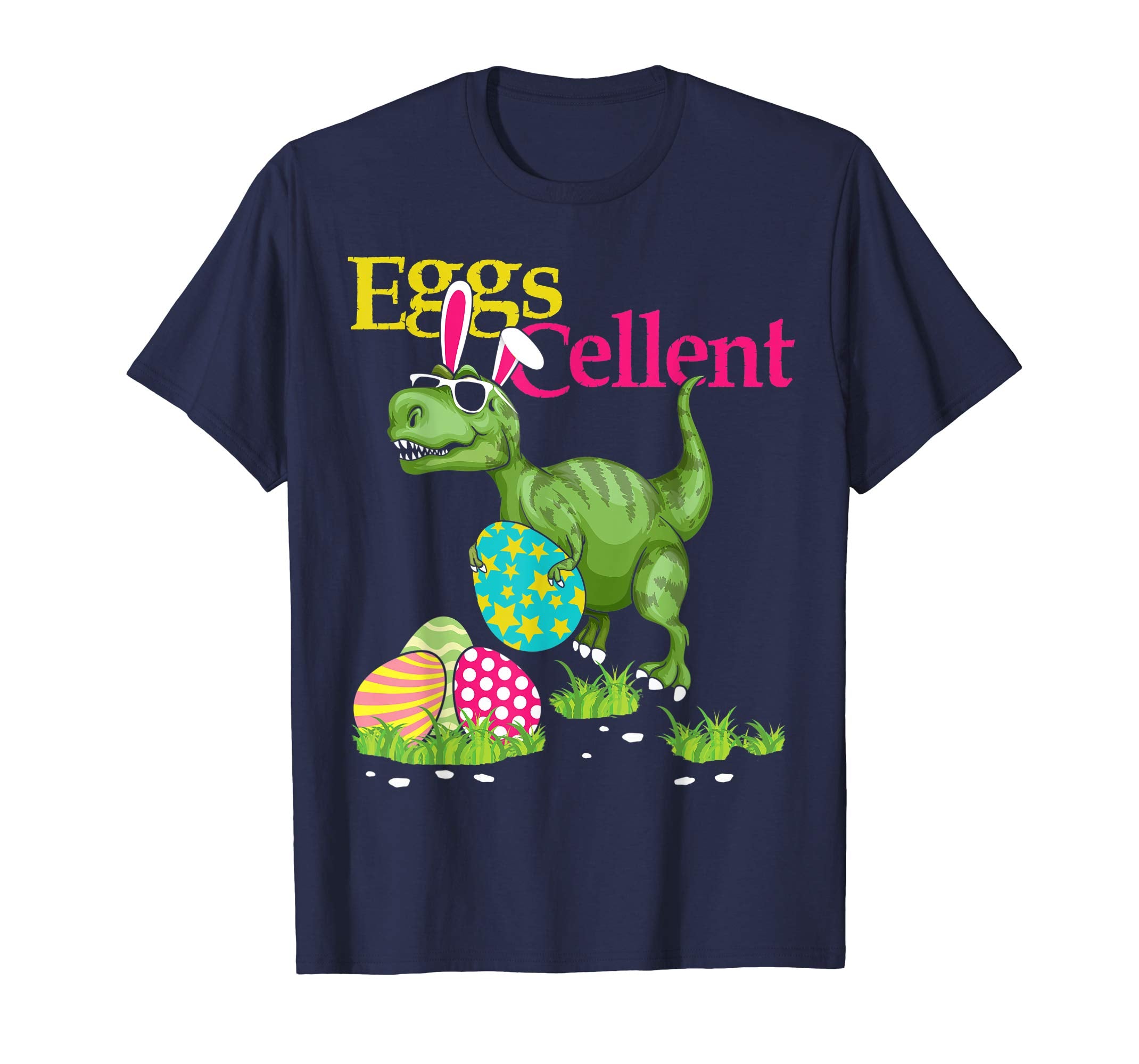 Easter Bunny Dinosaur T-shirt T-rex Boys Kids Eggs Cellent