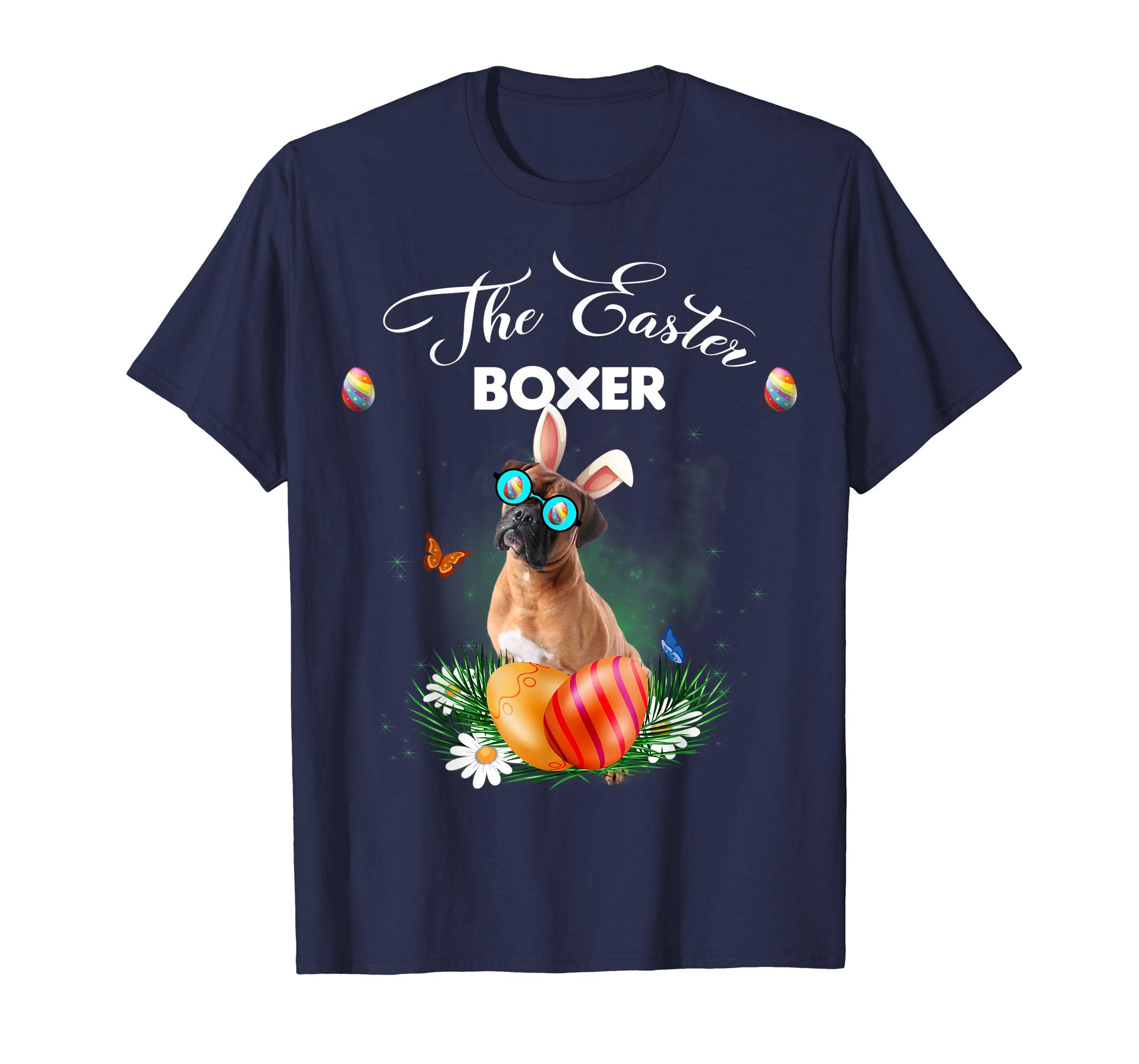 Boxer Bunny Easter Day Dog Gifts T-Shirt