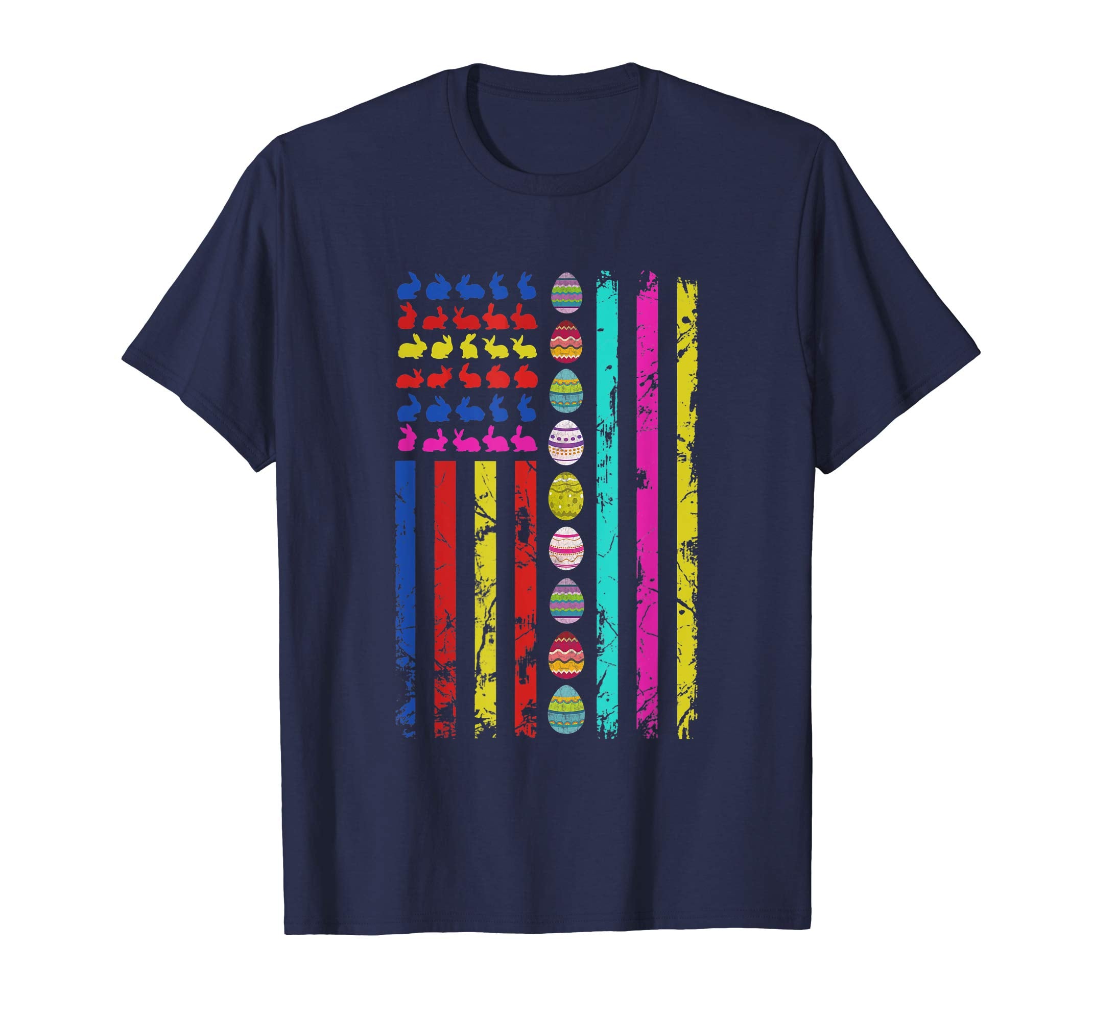 American flag Easter Day T-shirt Easter Egg Bunny Outfit