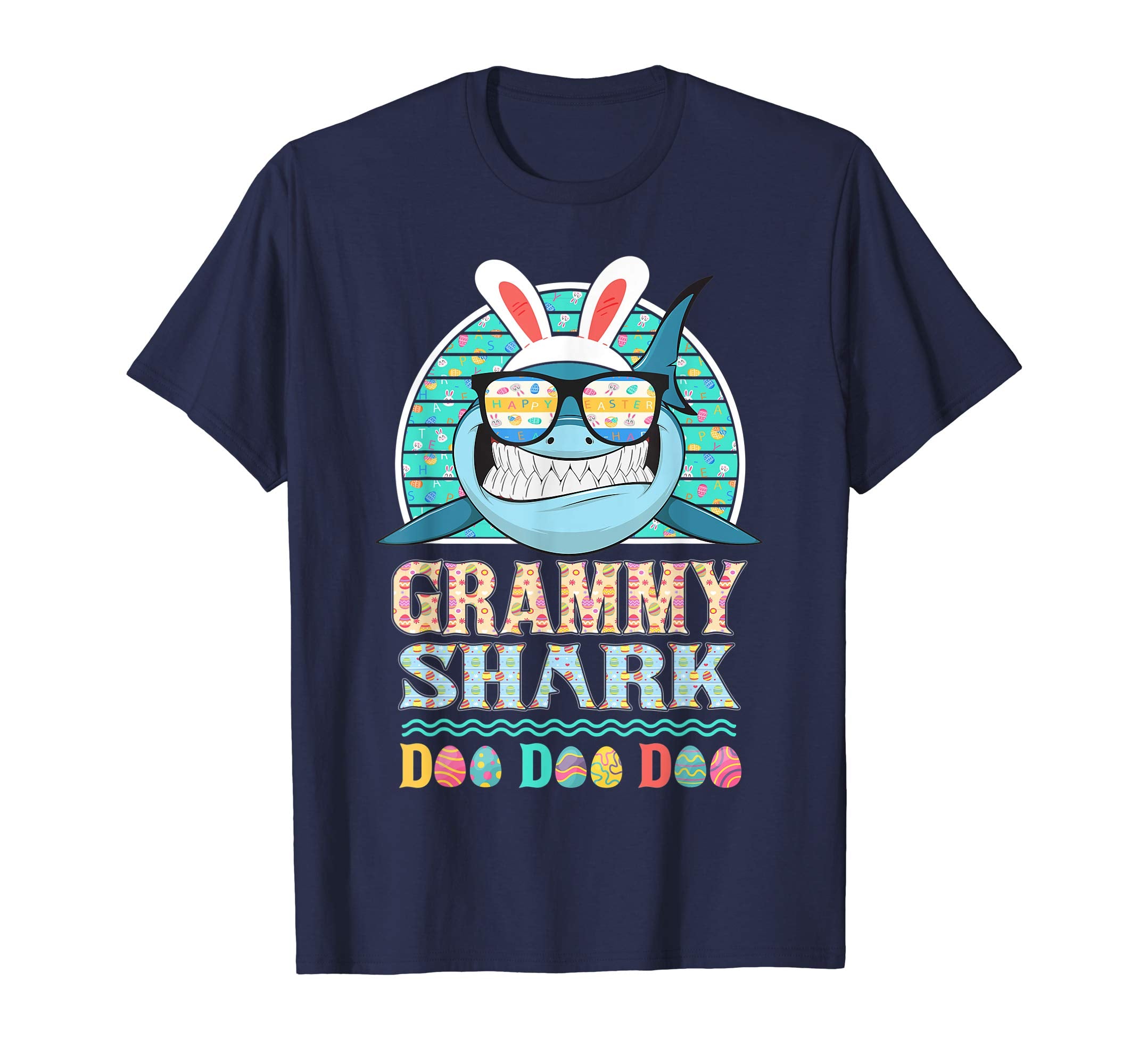 Funny Grammy Shark Happy Easter Day Gift Family Shirt