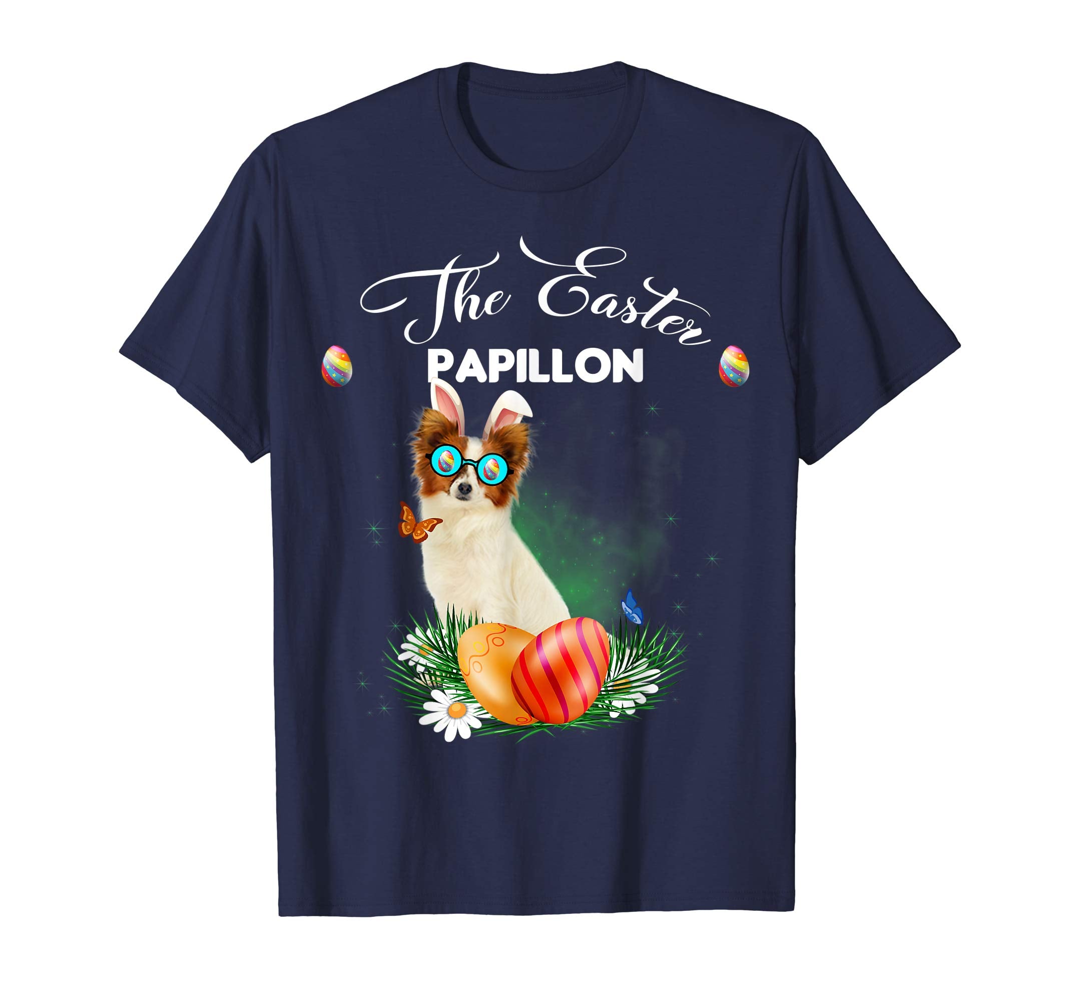 Papillon Bunny Easter Day Dog Gifts T-Shirt