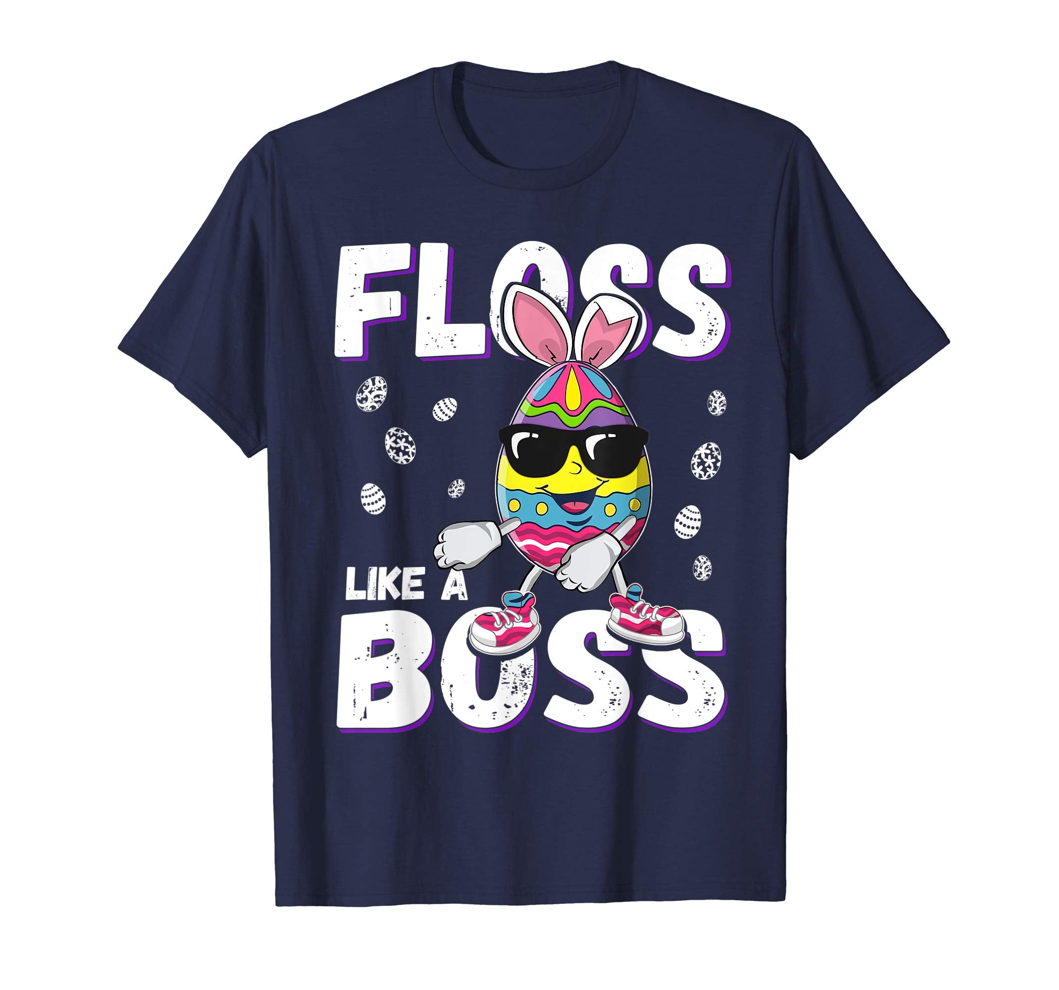 Egg bunny Easter Floss like a boos shirt easter funny shirt