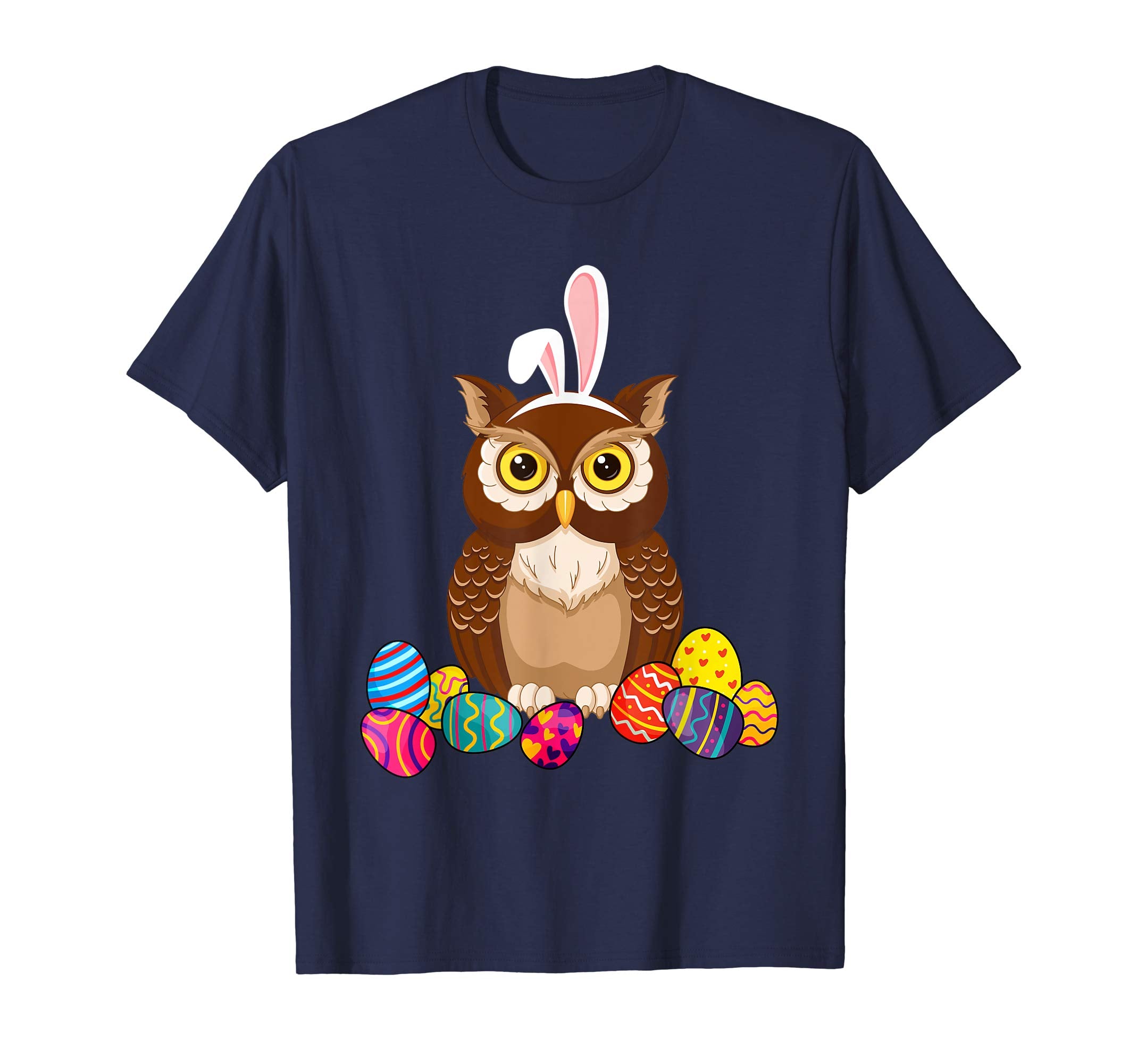 Owl Bunny Ear With Egg Easter Easter Day Shirt