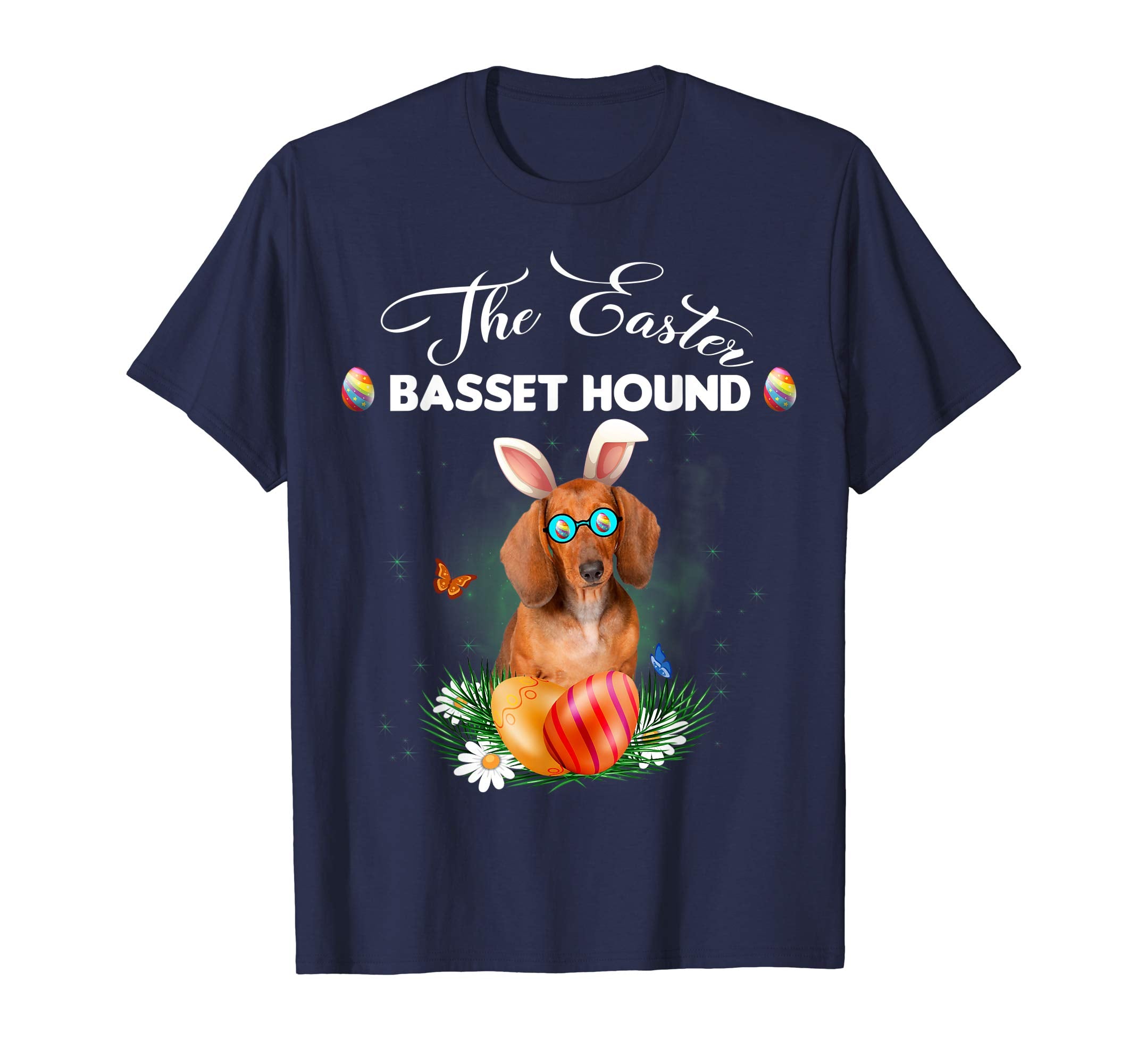 Basset Hound Bunny Easter Day Dog Gifts T-Shirt
