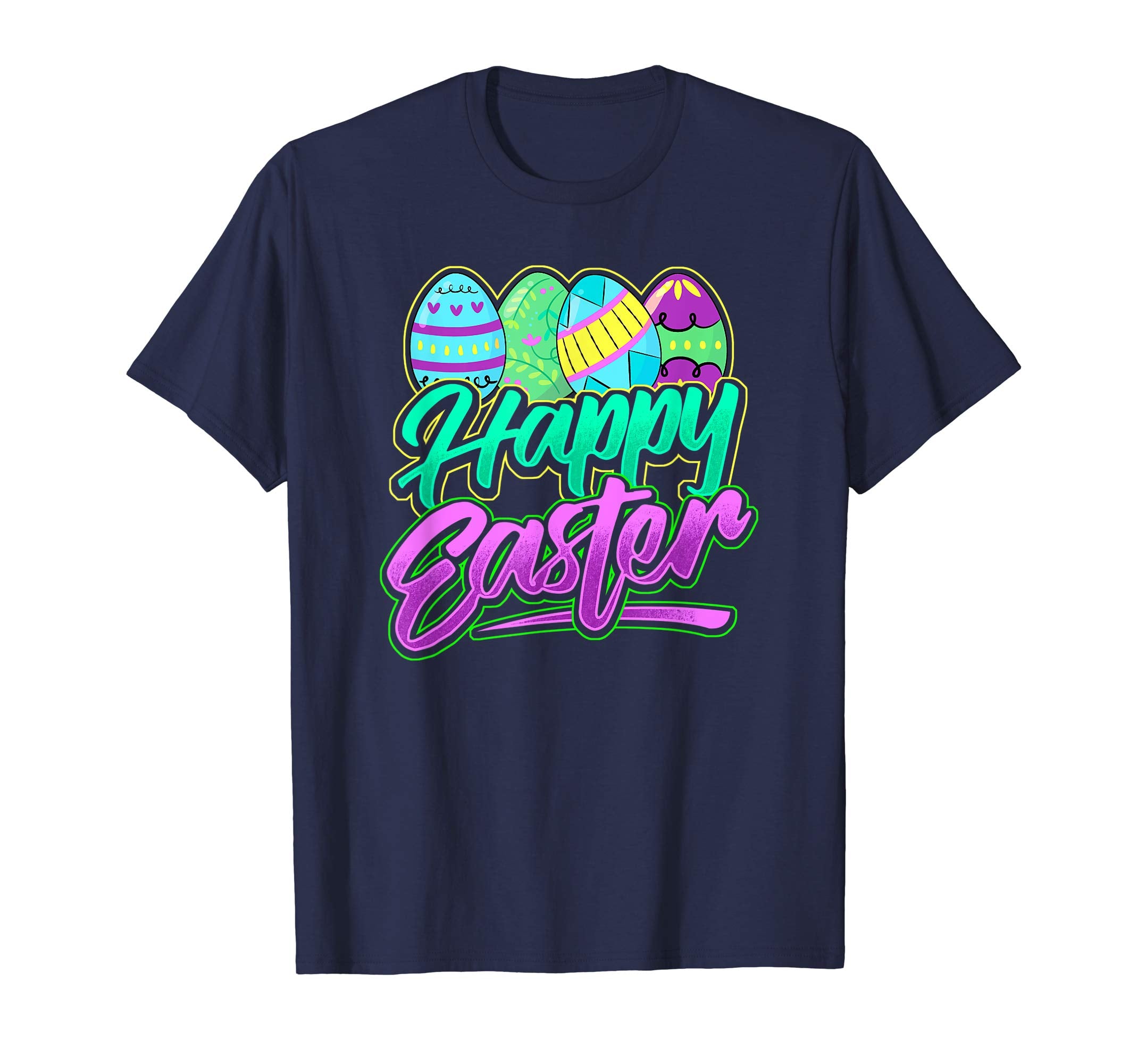 Happy Easter T-Shirt Cute Pastel Easter Eggs Tee Gift