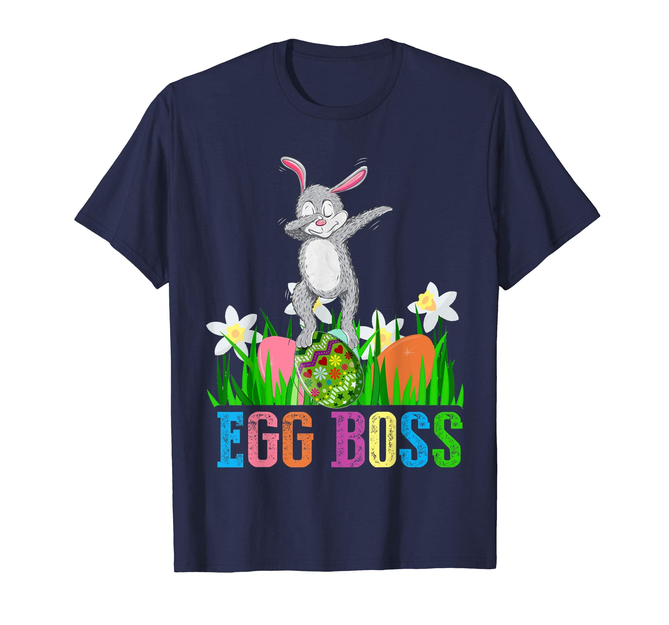 Dabbing Egg Boss Easter Bunny T Shirt For Kids Toddlers Boys