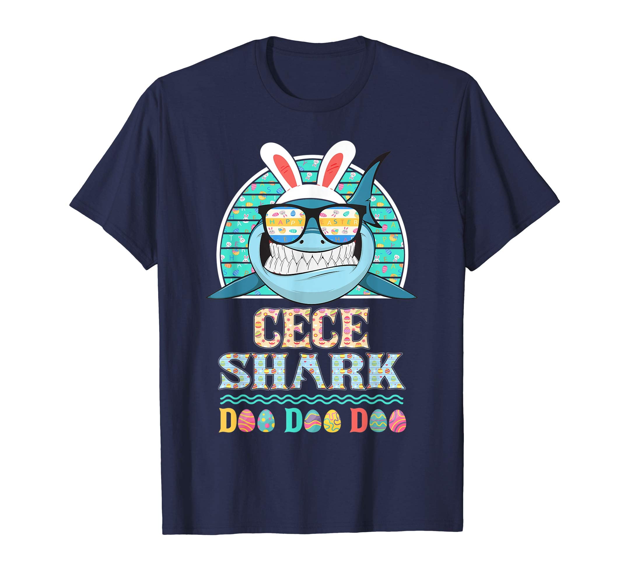 Funny Cece Shark Happy Easter Day Gift Family Shirt