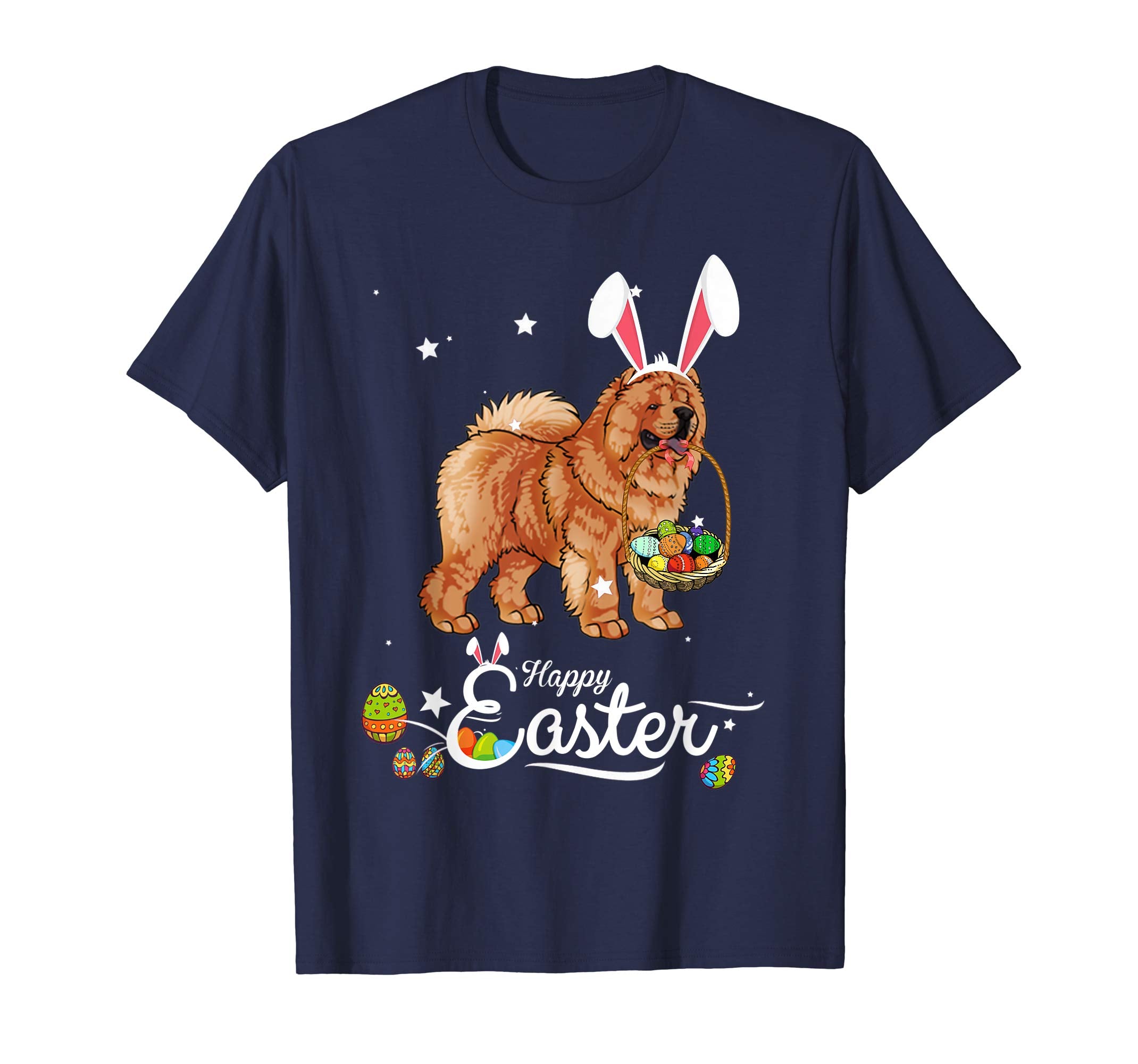 Chow Chow Dog With Bunny Hat Easter Costume T Shirt