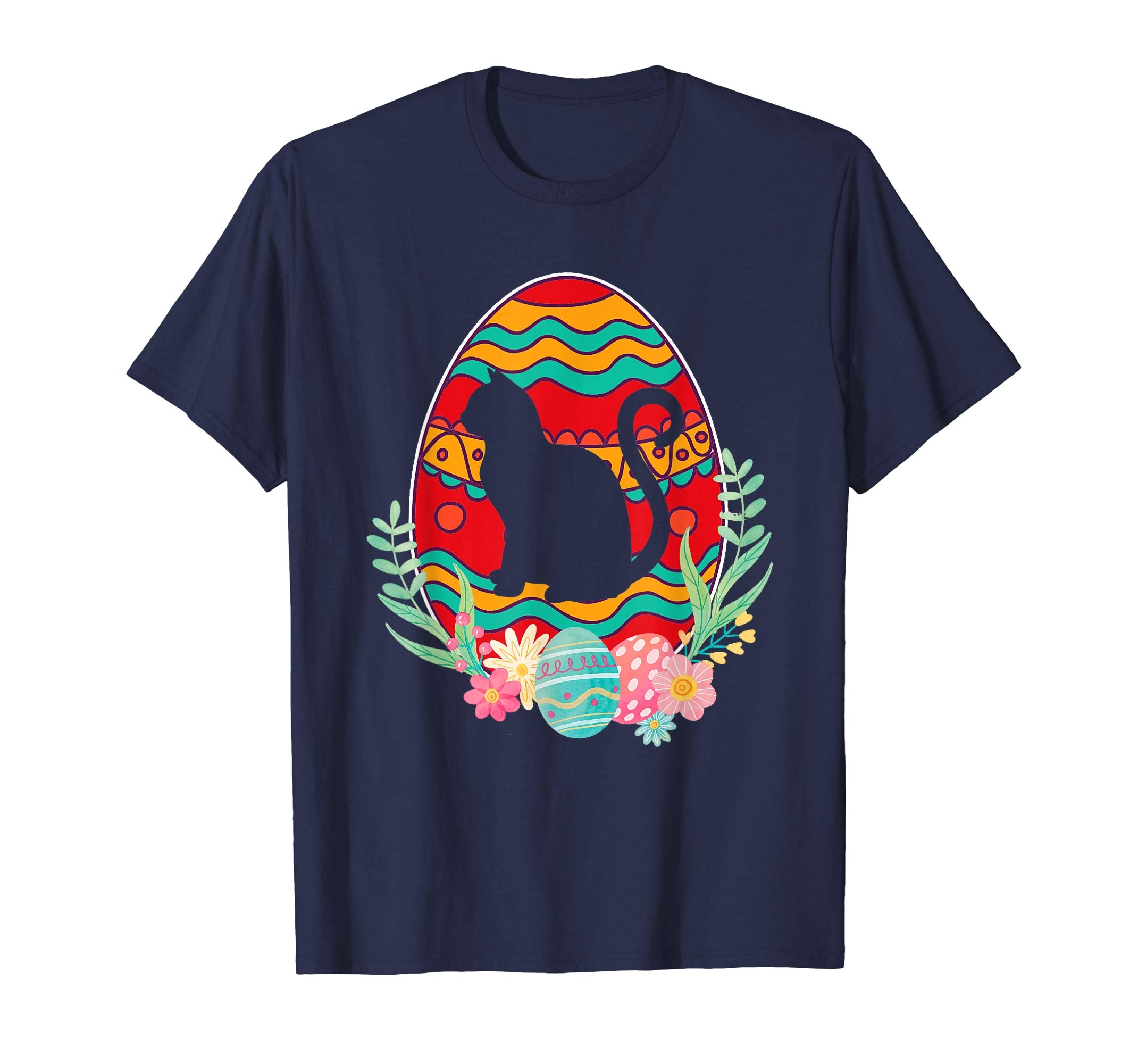 Funny Cat Easter Eggs T-Shirt Gifts for Kids Men Women