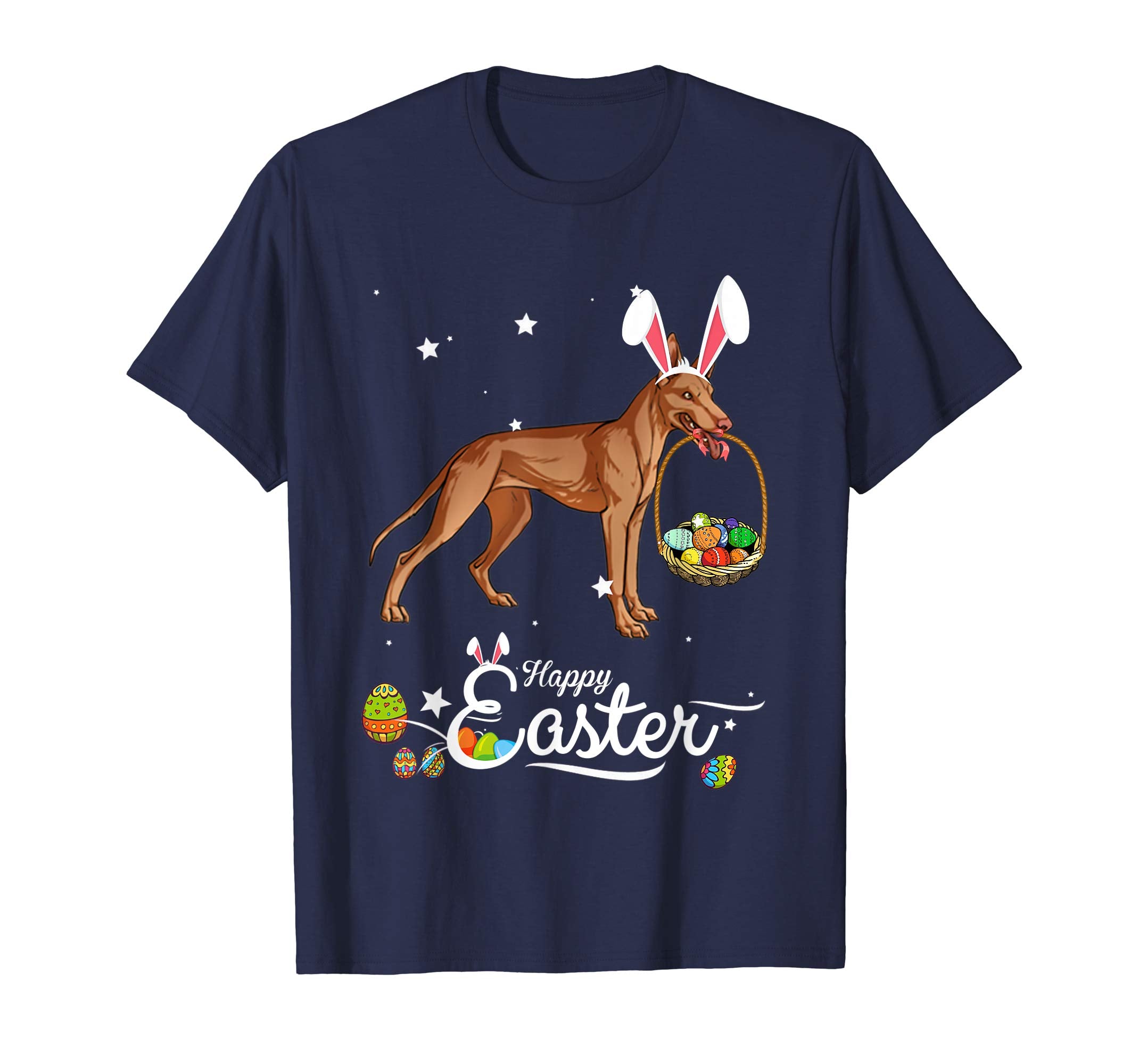 Pharaoh Hound Dog With Bunny Hat Easter Costume T Shirt