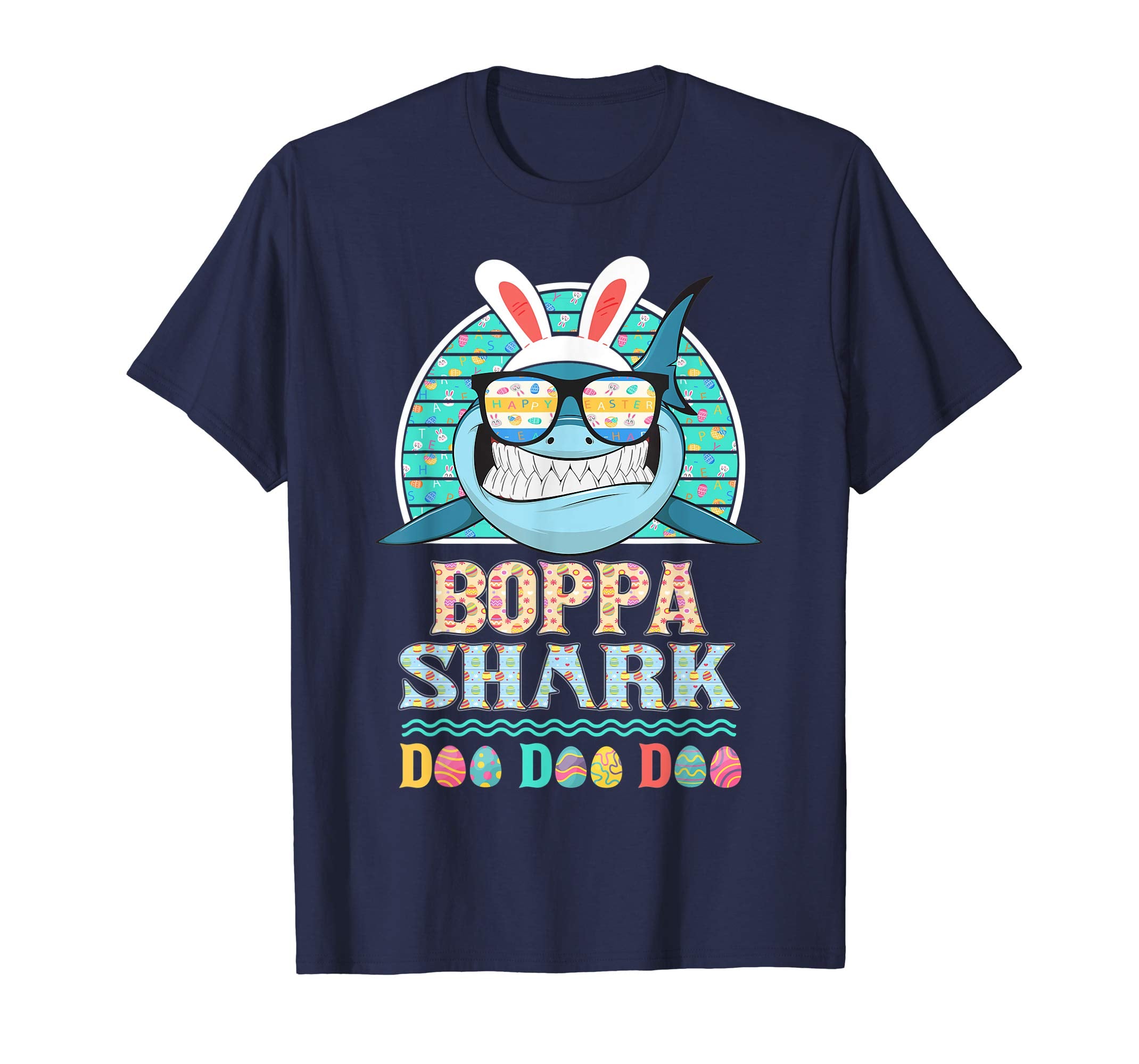 Funny Boppa Shark Happy Easter Day Gift Family Shirt