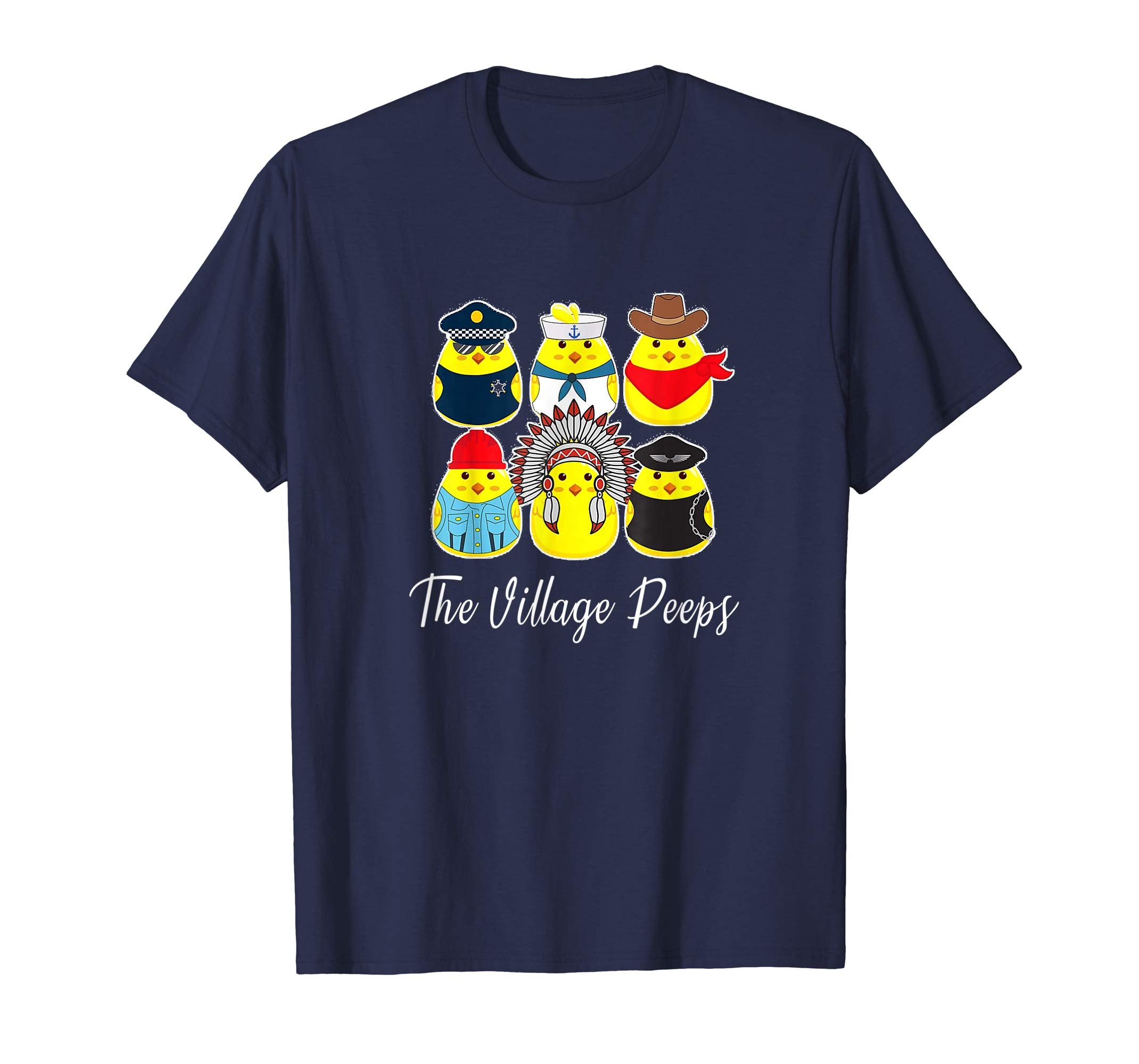 Funny Easter Shirt Village Peeps Cute Chick Tshirt Bunny