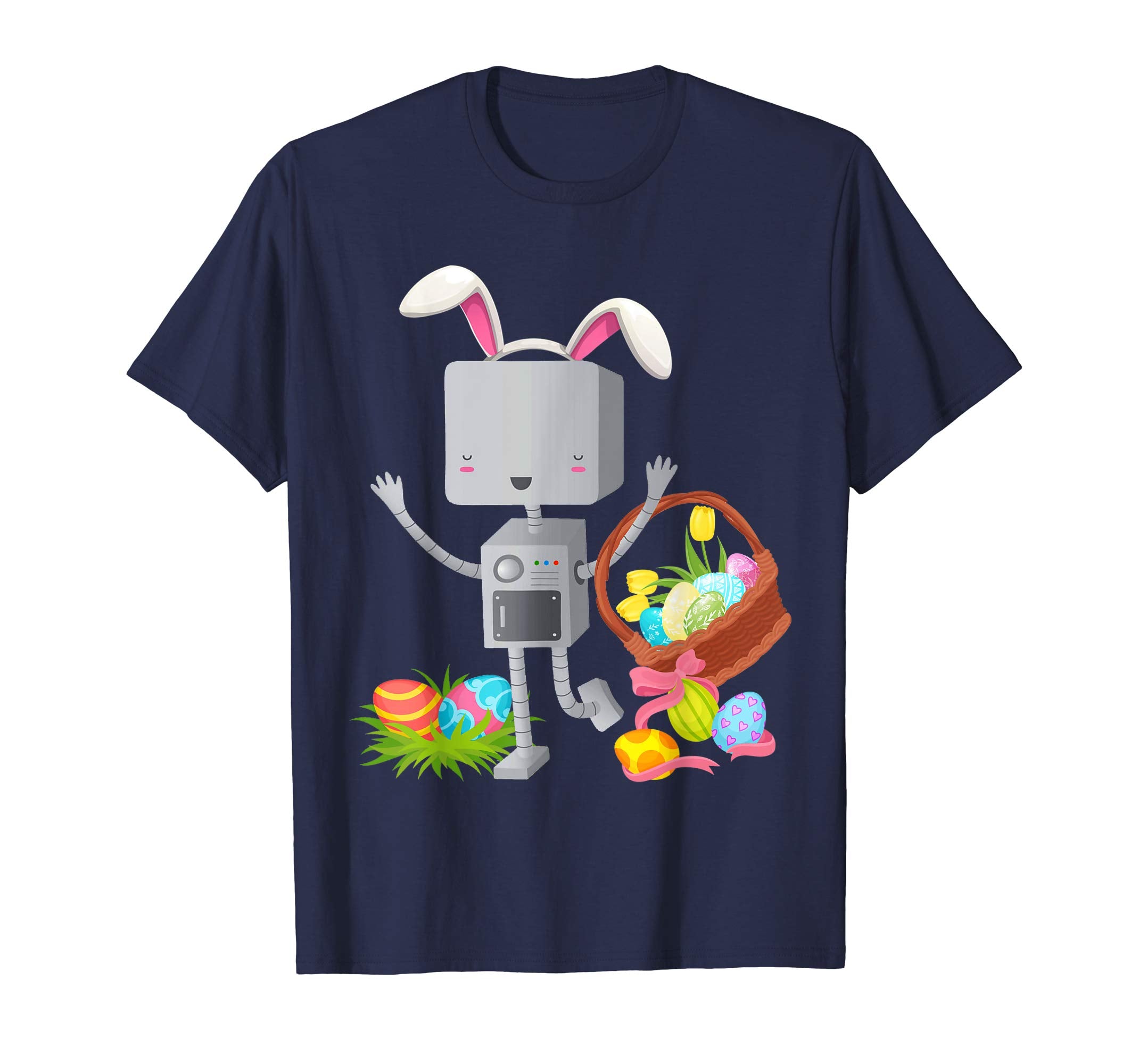 Robot Easter Bunny Funny T-shirt for Boys, Girls, Women, Men