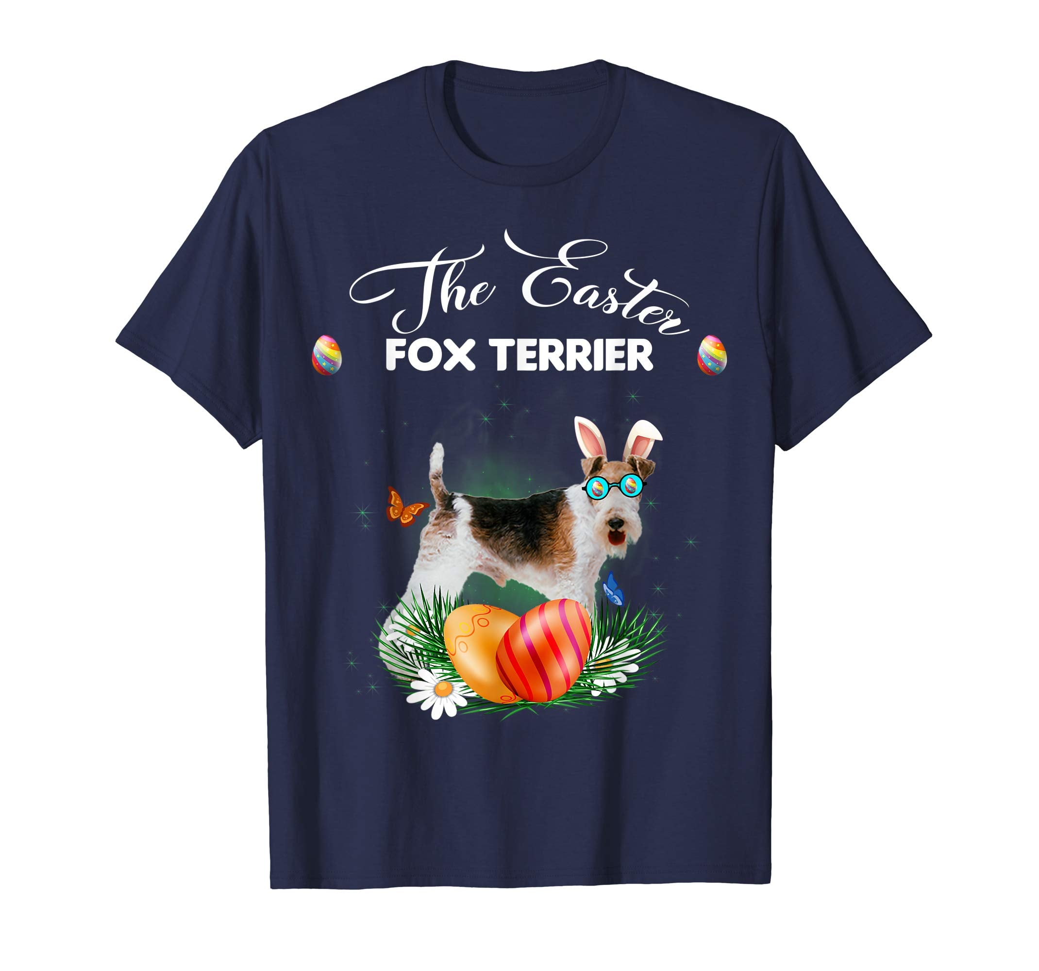 Fox Terrier Bunny Easter Day Dog Gifts T-Shirt