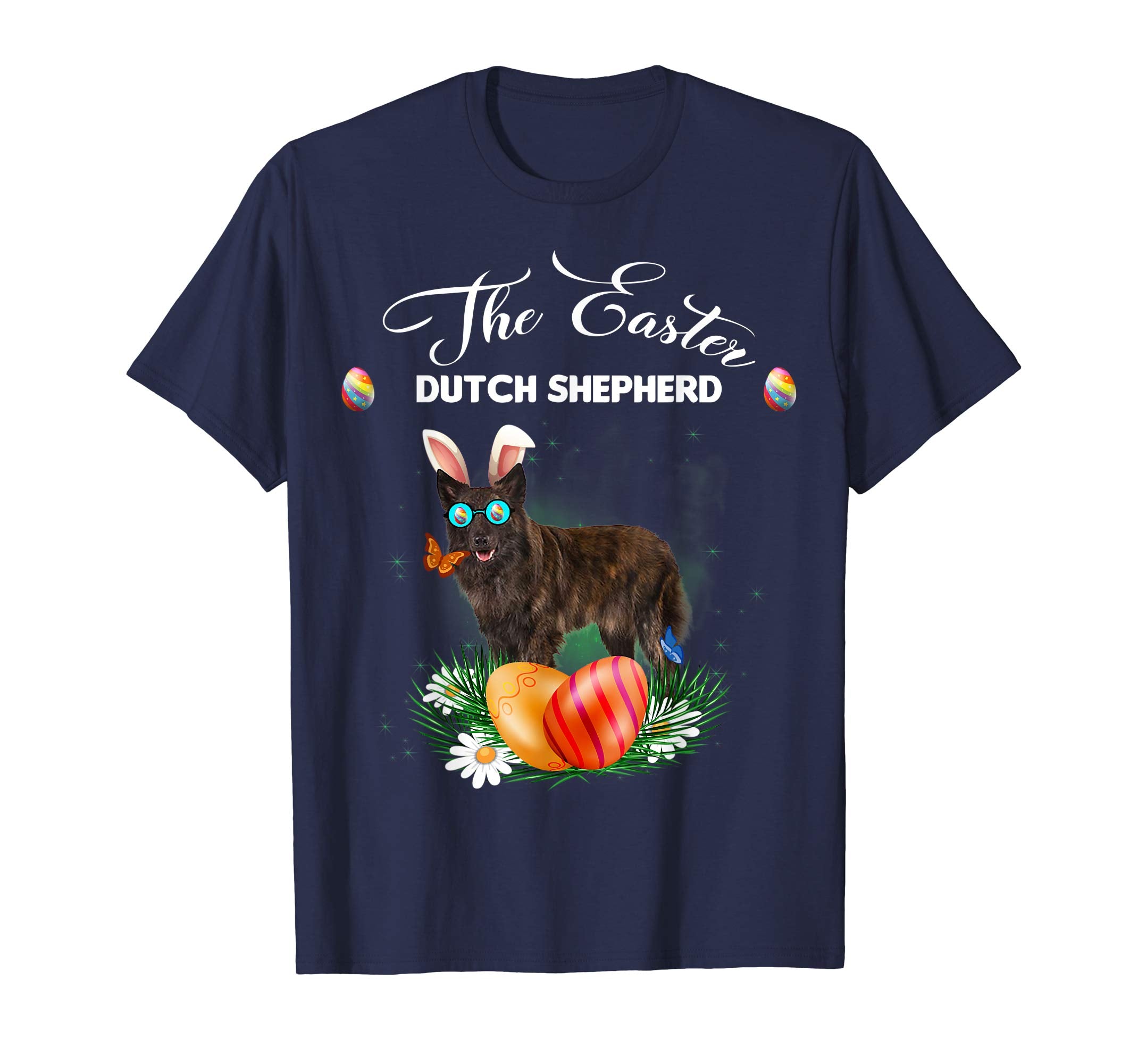 Dutch Shepherd Bunny Easter Day Dog Gifts T-Shirt