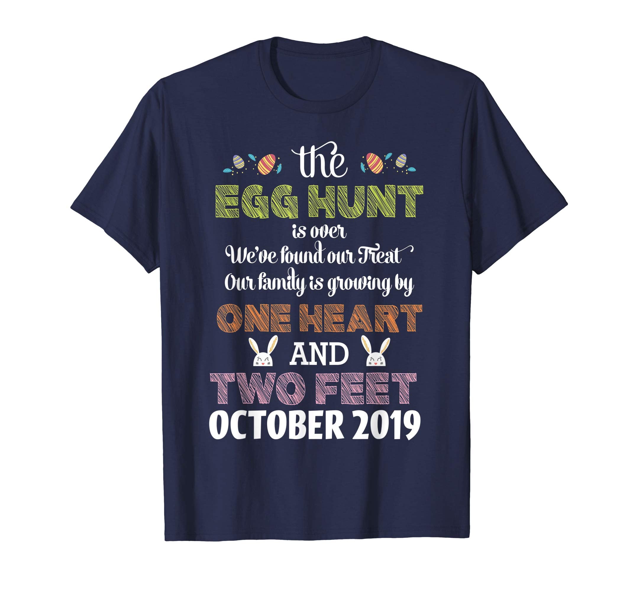 Pregnancy Announcement Due In October 2019 Easter Tshirt
