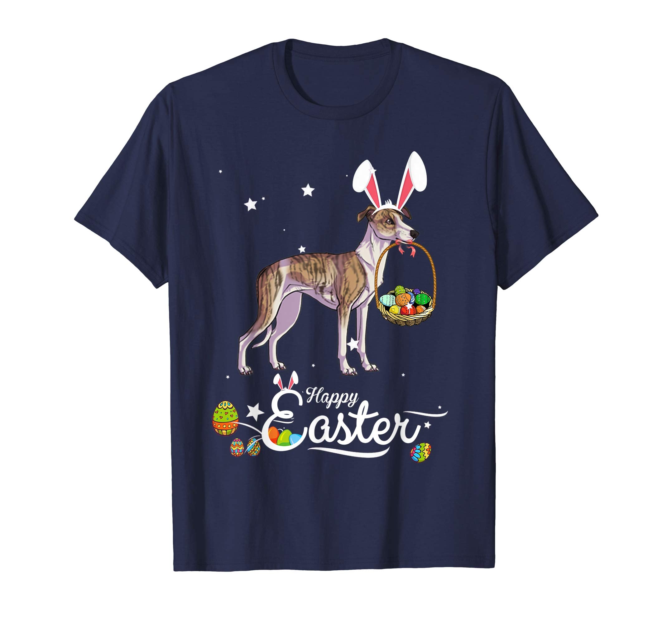 Whippet Dog With Bunny Hat Easter Costume T Shirt