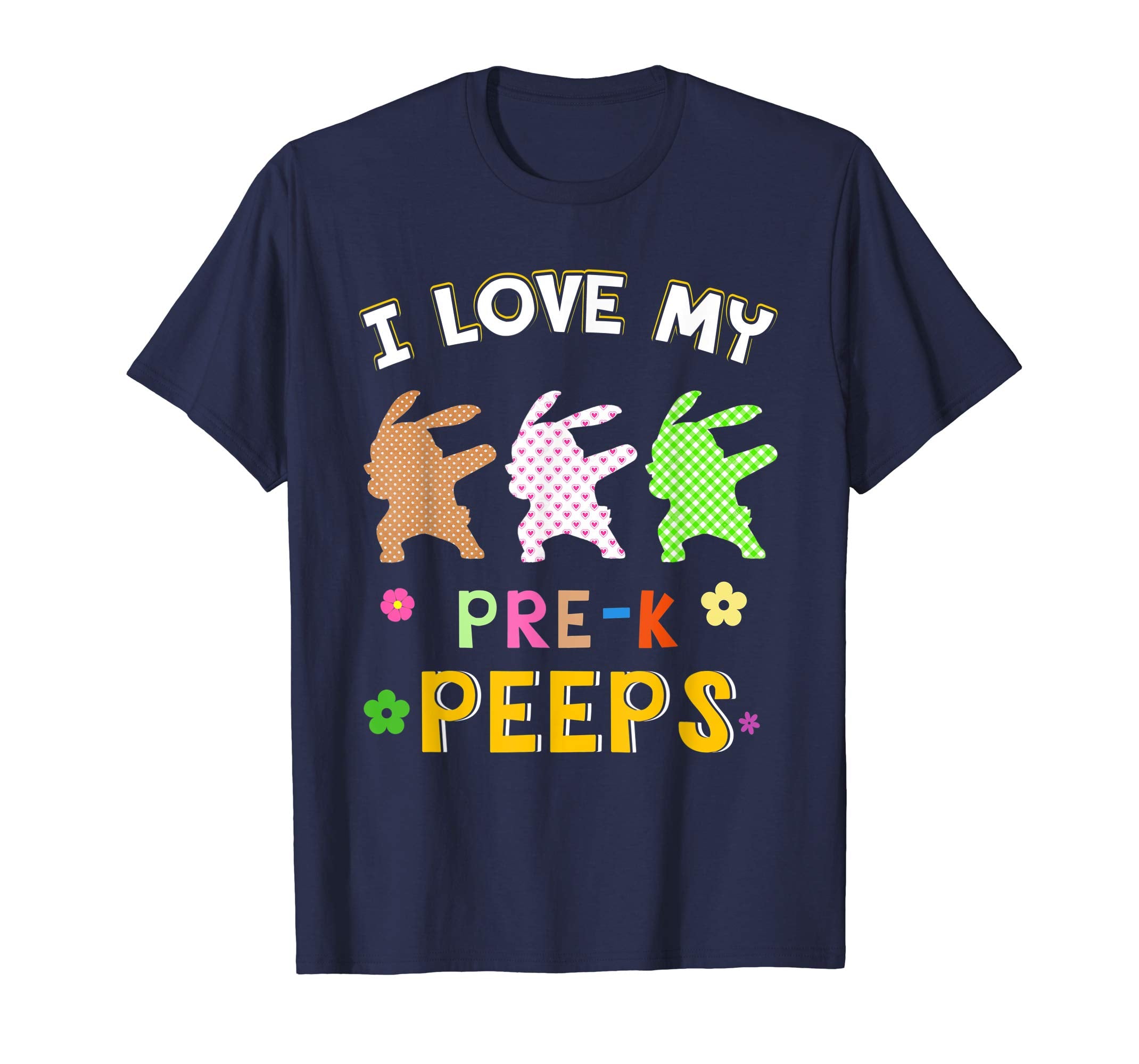 Bunny Dabbing Easter Eggs I Love My Pre-k Peeps Shirt