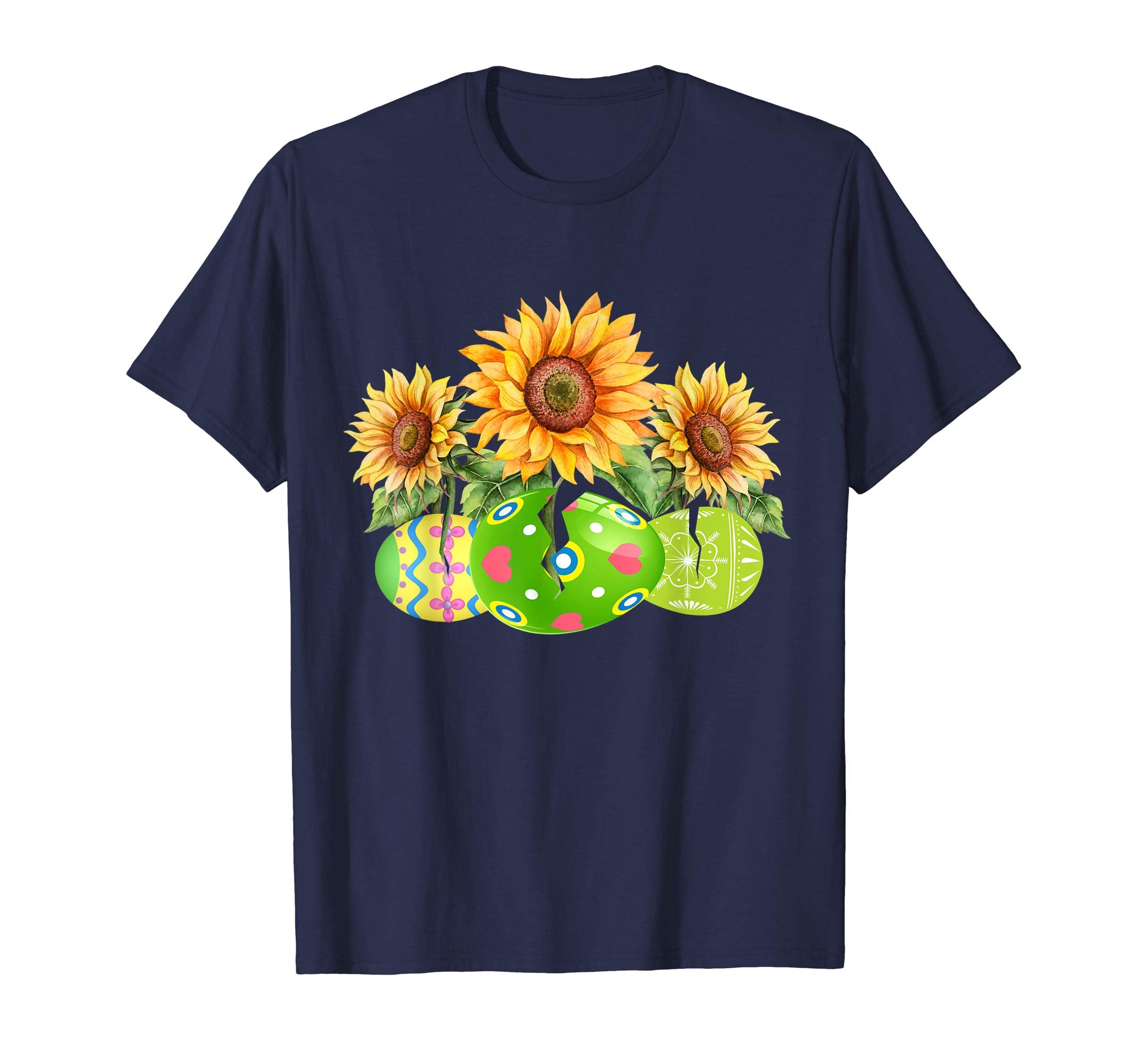 Sunflower And Easter Eggs Funny Gift For Easter TShirt