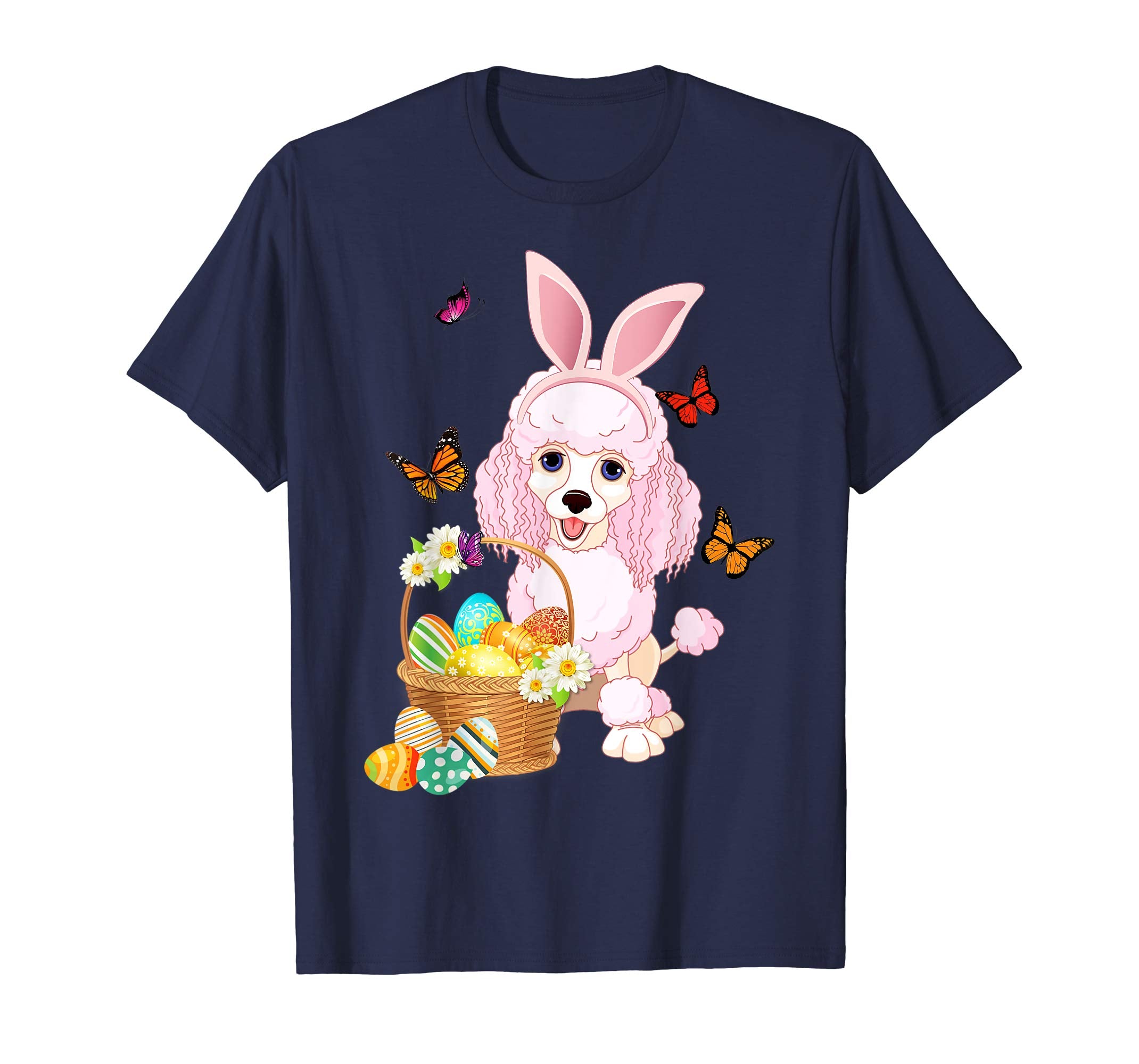 Poodle Bunny Hat Rabbit Easter Eggs Shirt