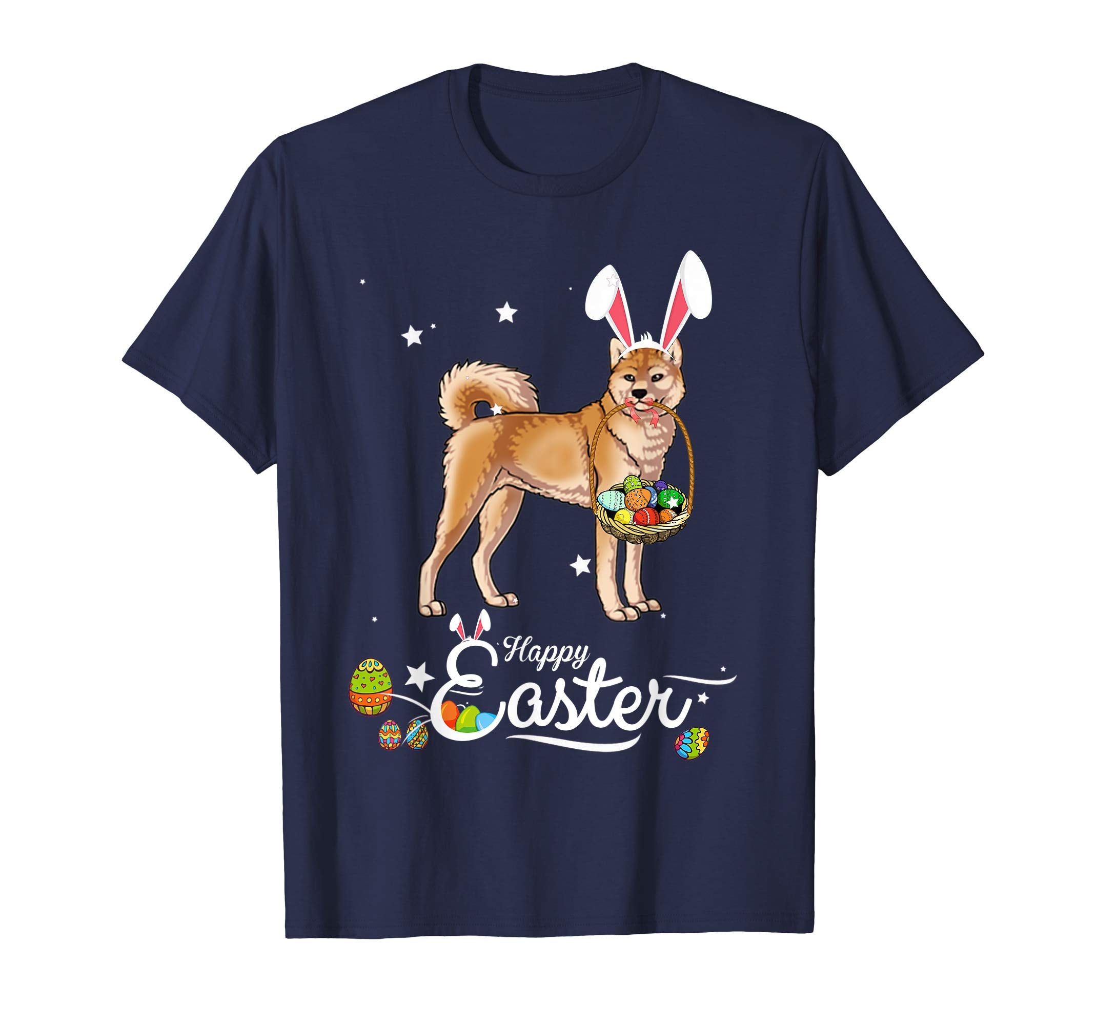Akita Dog With Bunny Hat Easter Costume T Shirt