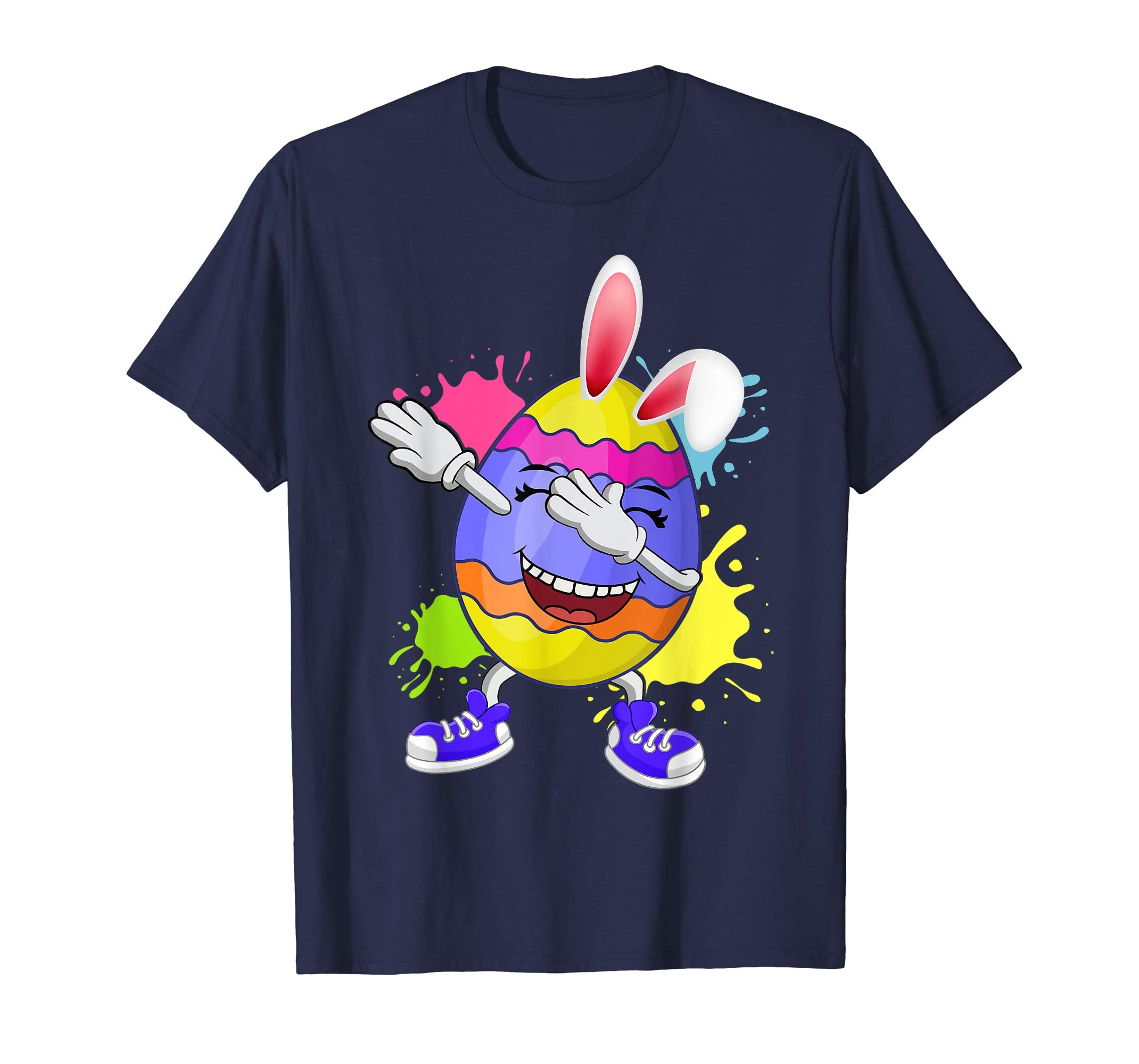 Cute Dabbing Egg Bunny Easter T shirt Kids Boys Girls