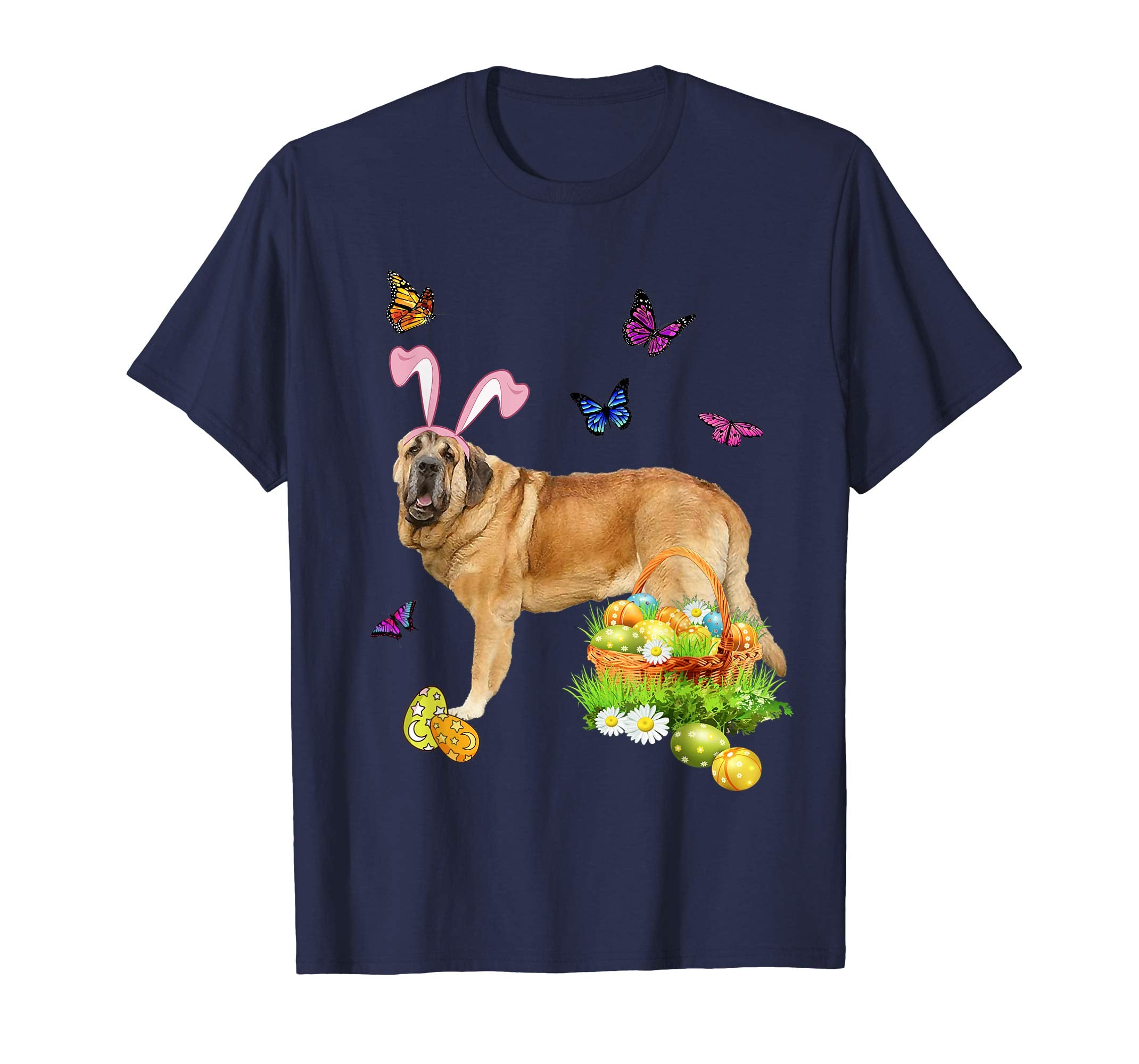 Spanish Mastiff Bunny Hat Rabbit Easter Eggs T-Shirt